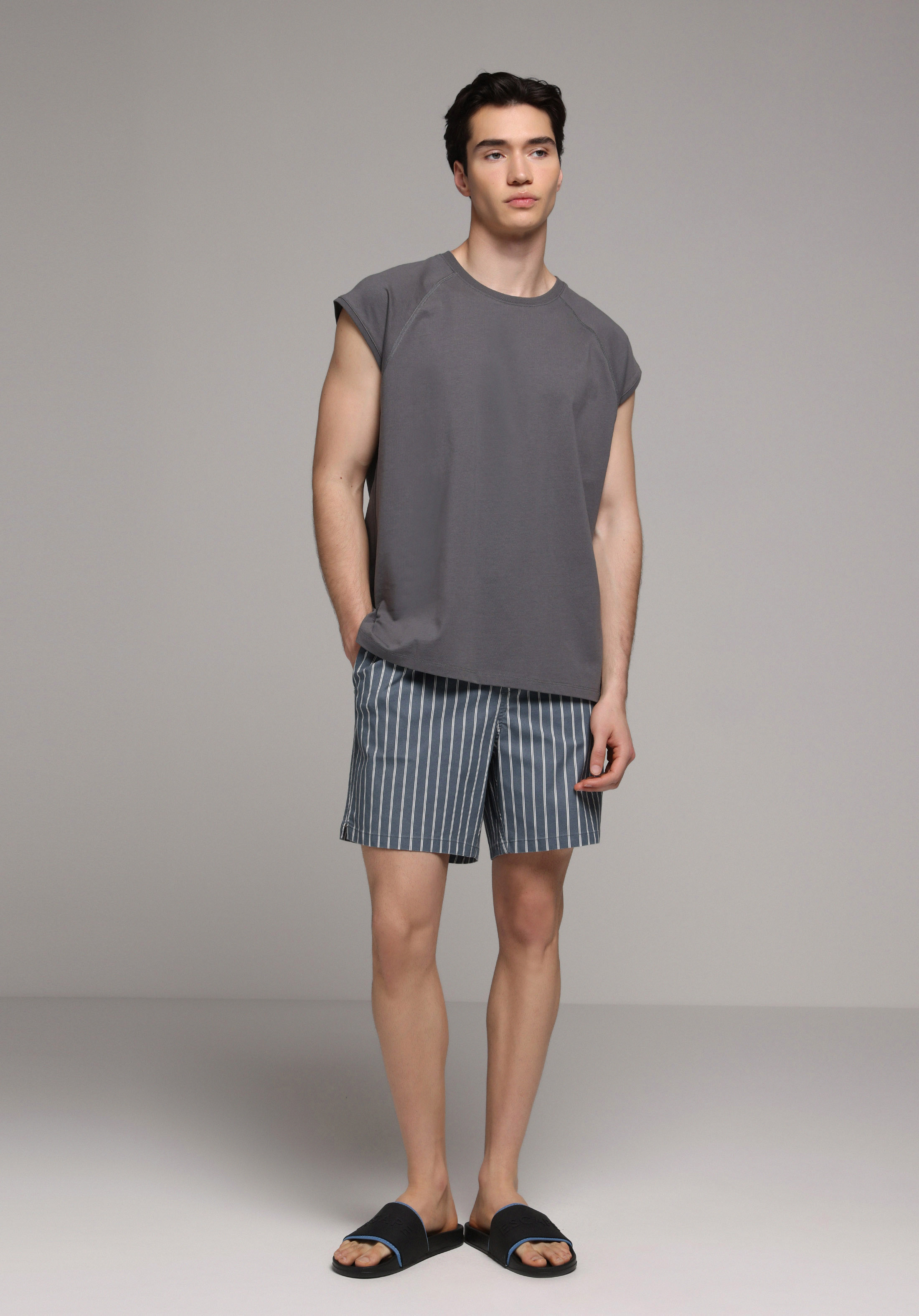 Boxy Fit   Erkek Antrasit Atlet