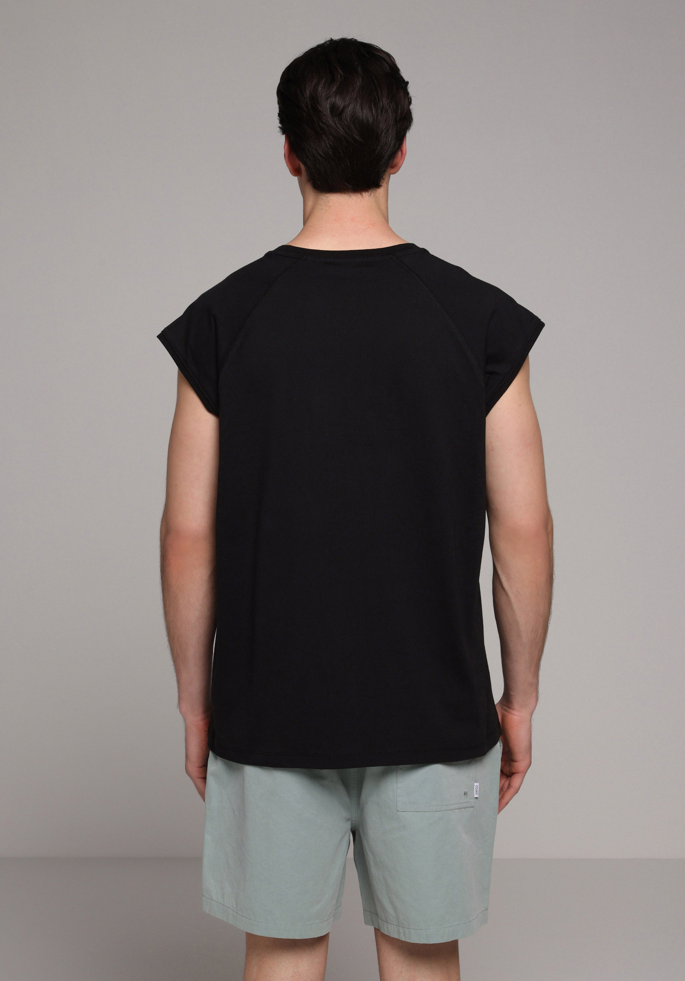 Boxy Fit   Erkek Siyah Atlet