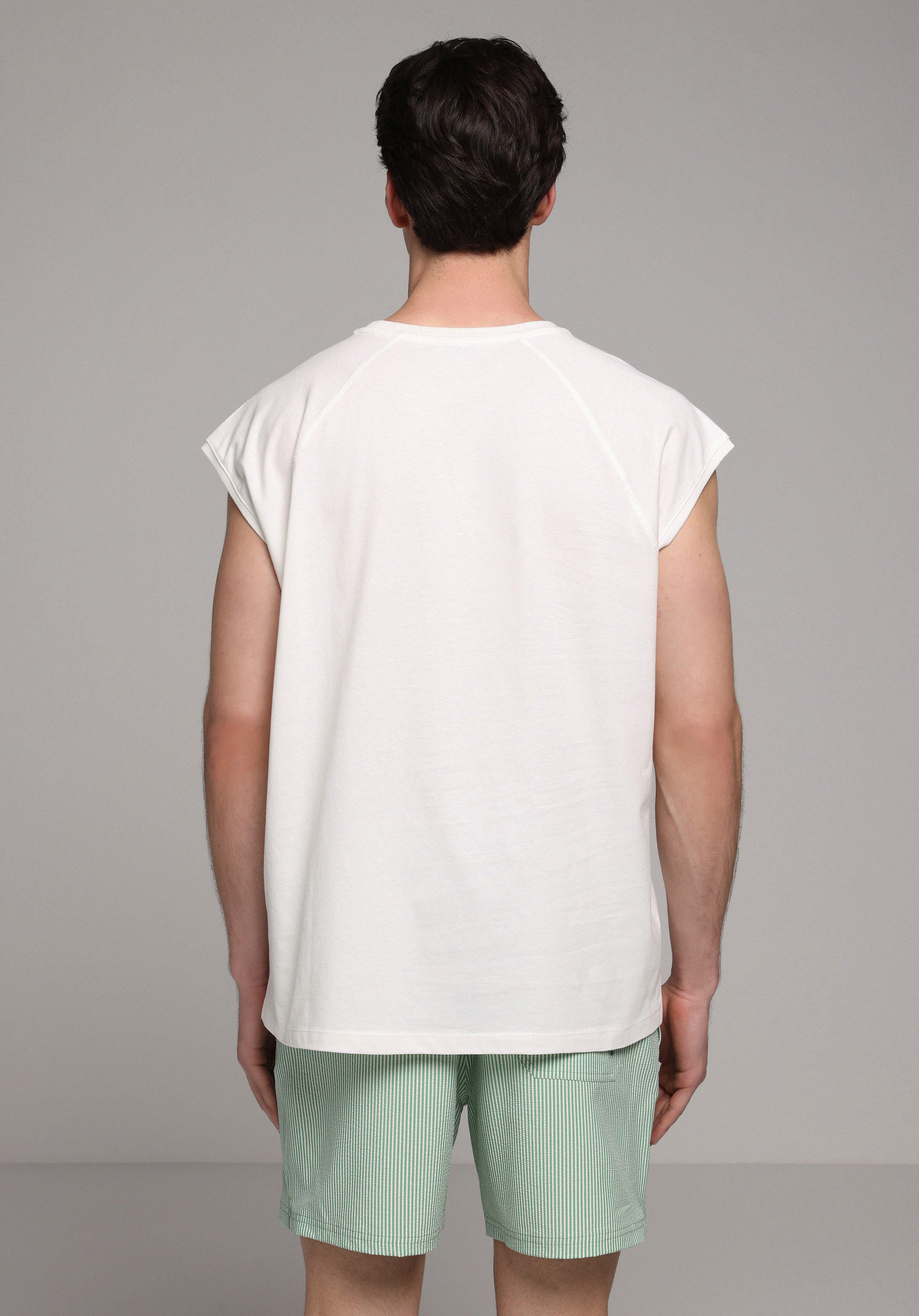 Boxy Fit   Erkek Beyaz Atlet