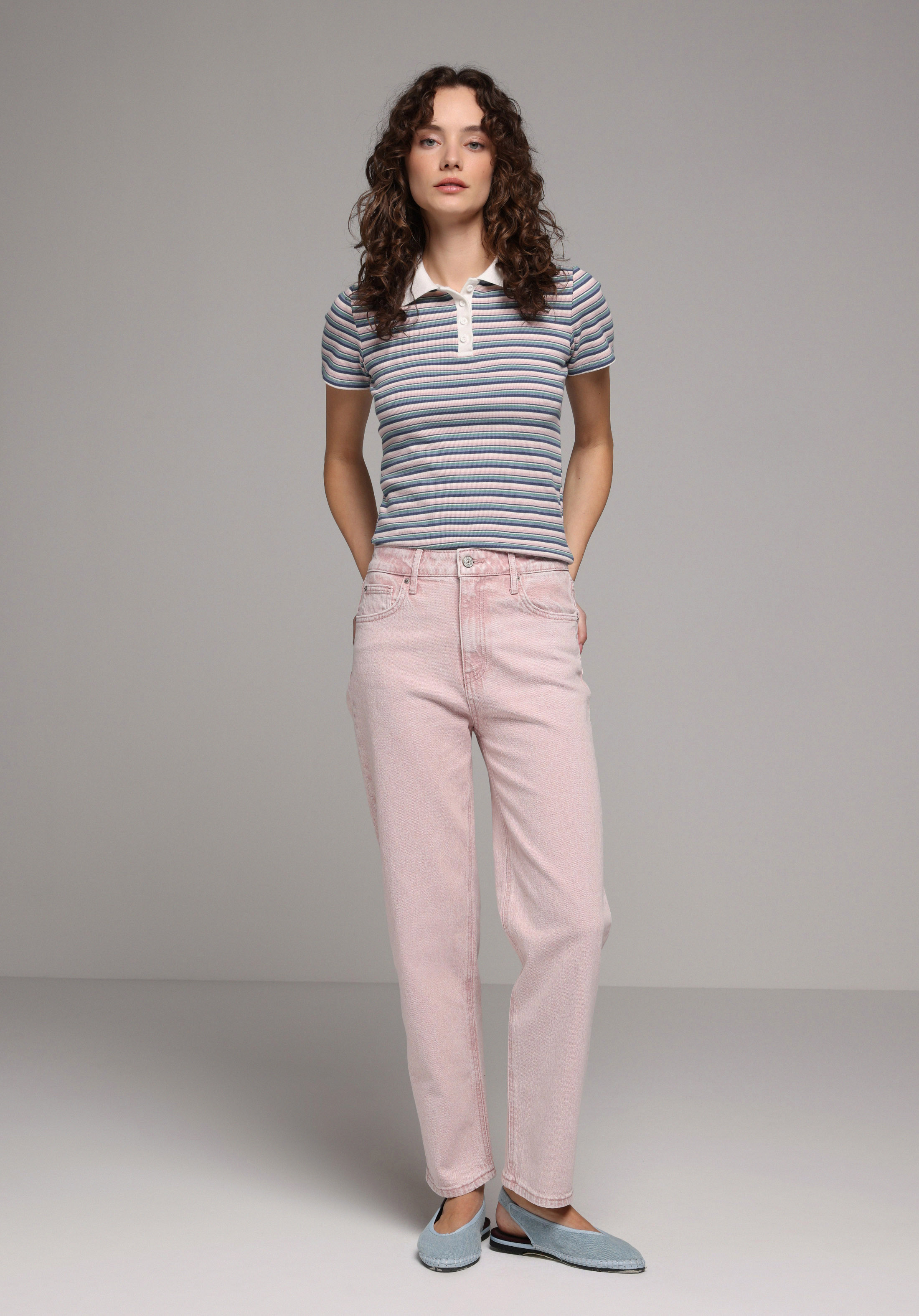 Straight Fit   Kadın Colour Denim Jean Pantolon