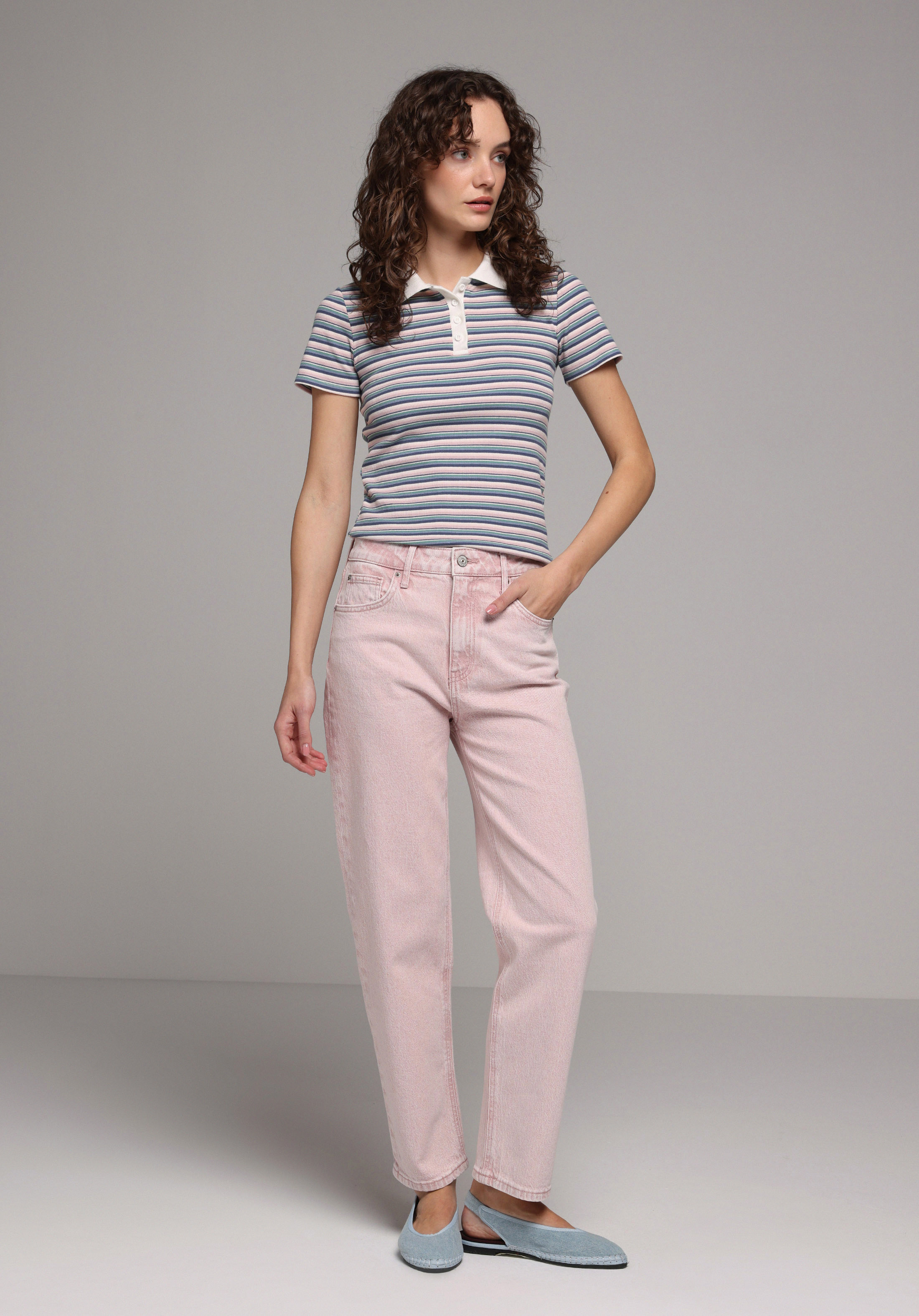 Straight Fit   Kadın Colour Denim Jean Pantolon