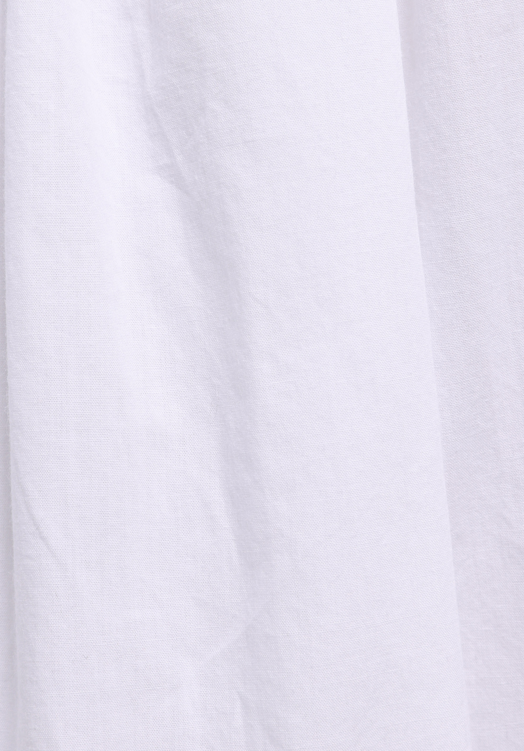 Maxi Length Jakarlı  Kadın Beyaz Etek