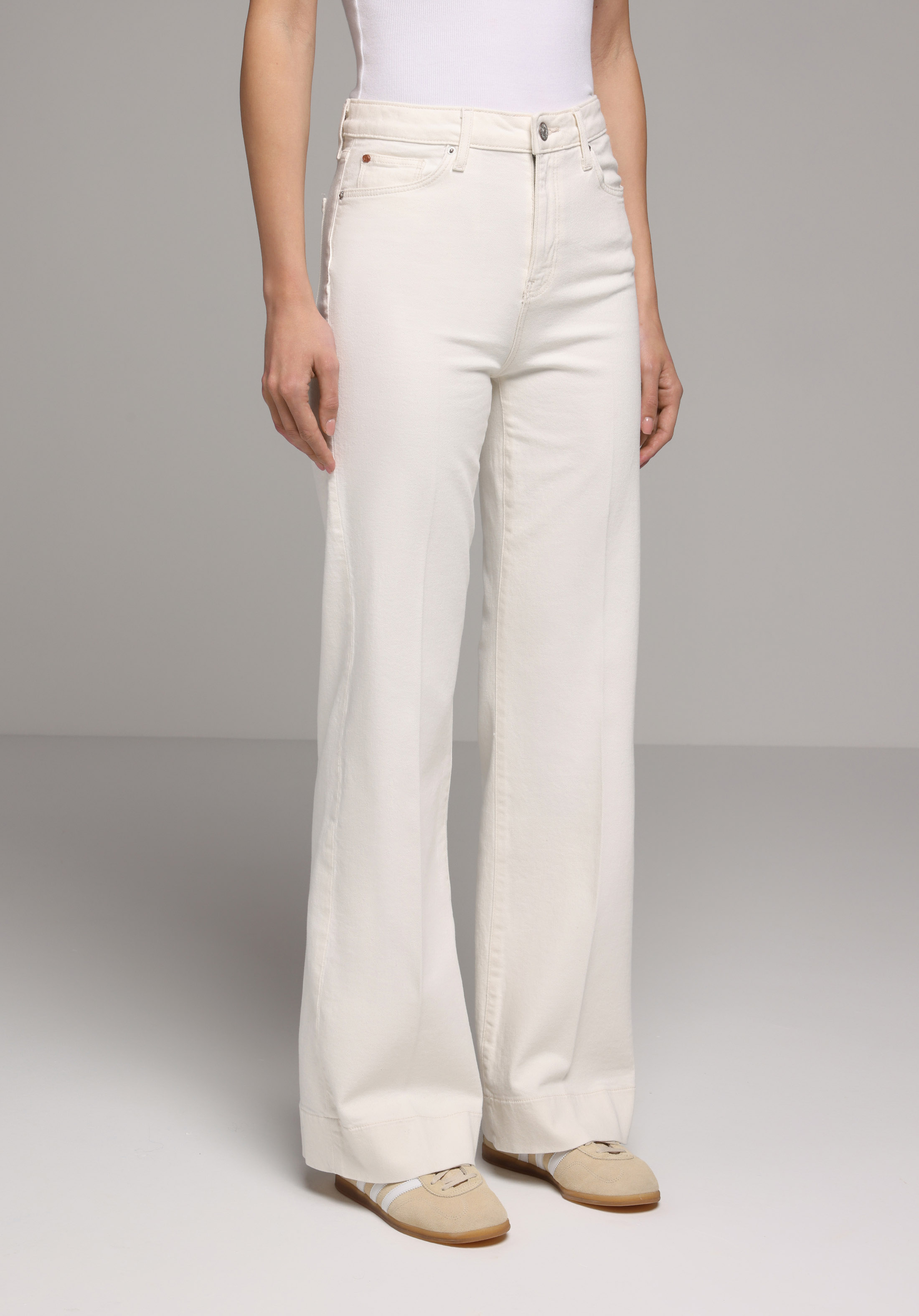 Regular Fit   Kadın White Denim Jean Pantolon