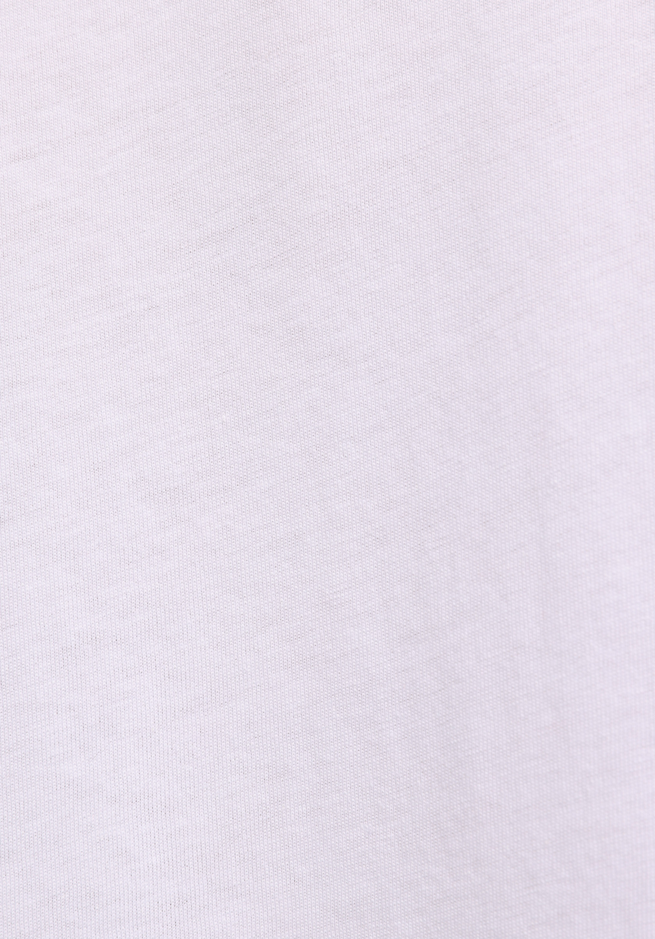 Oversize Fit Yuvarlak Yaka Baskılı Kadın Beyaz Kısa Kol Tişört