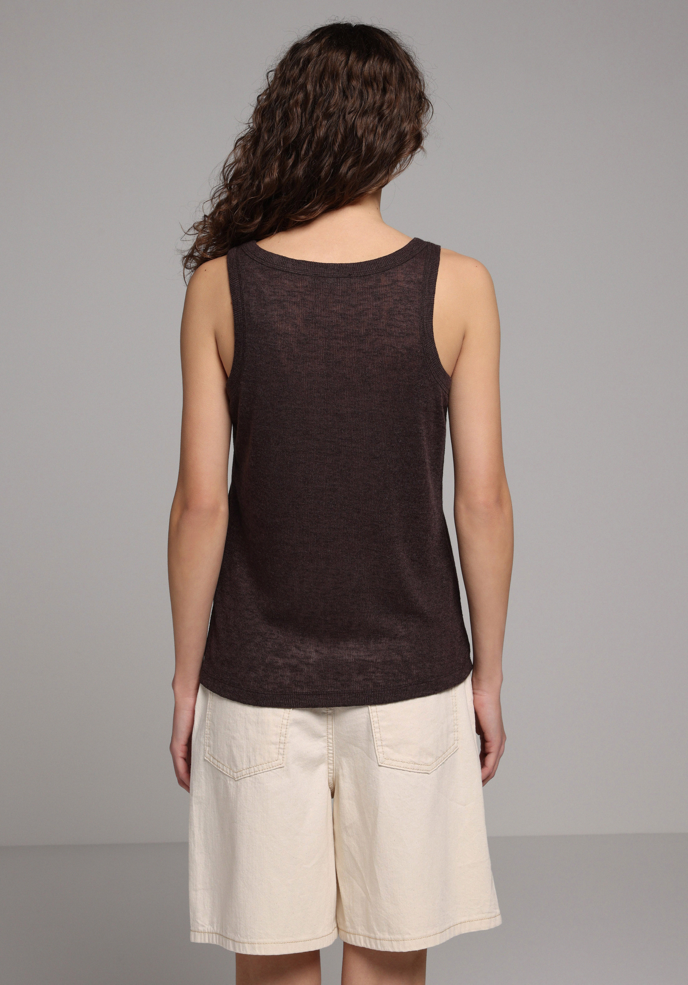 Slim Fit   Kadın Kahverengi Atlet