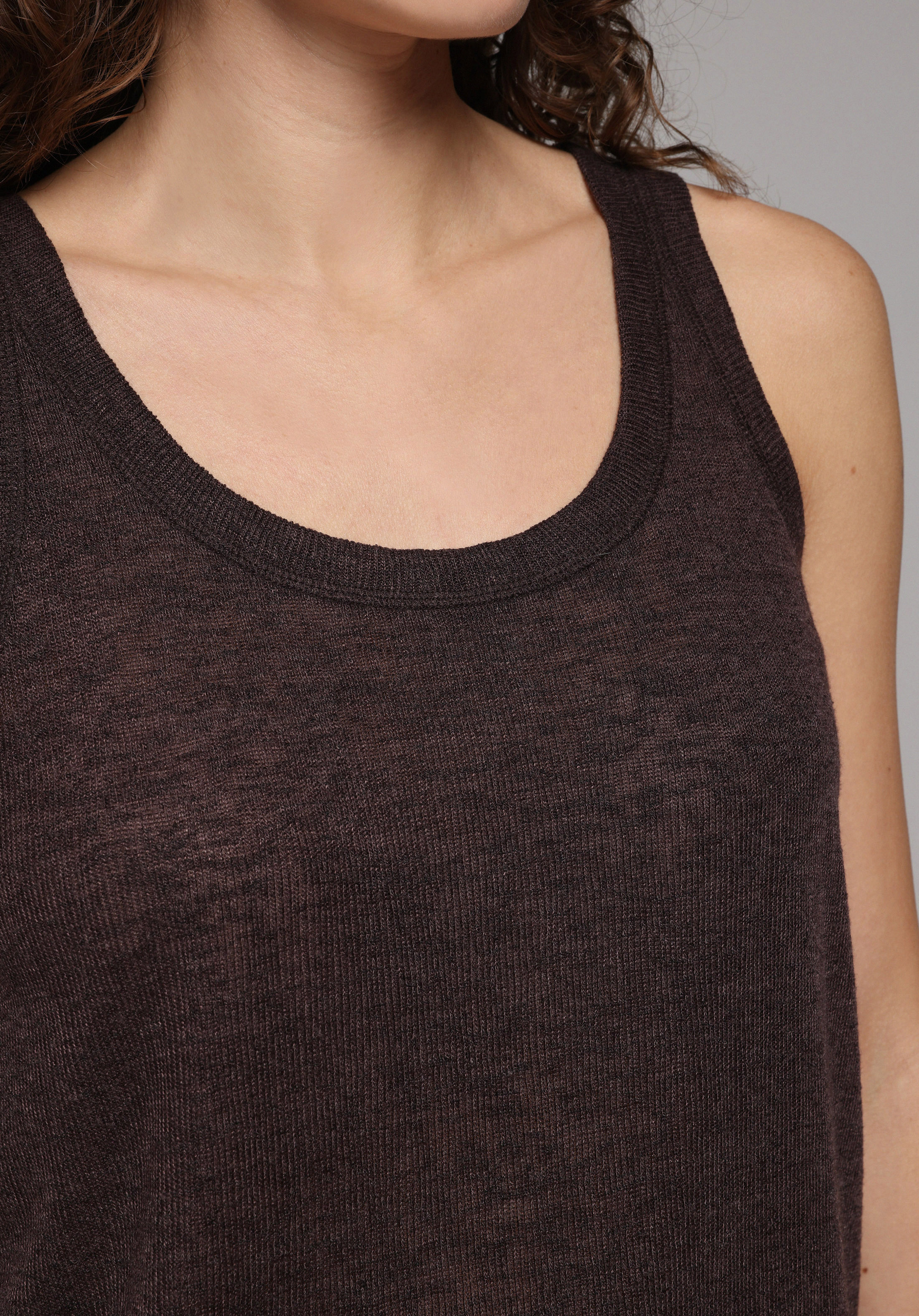 Slim Fit   Kadın Kahverengi Atlet