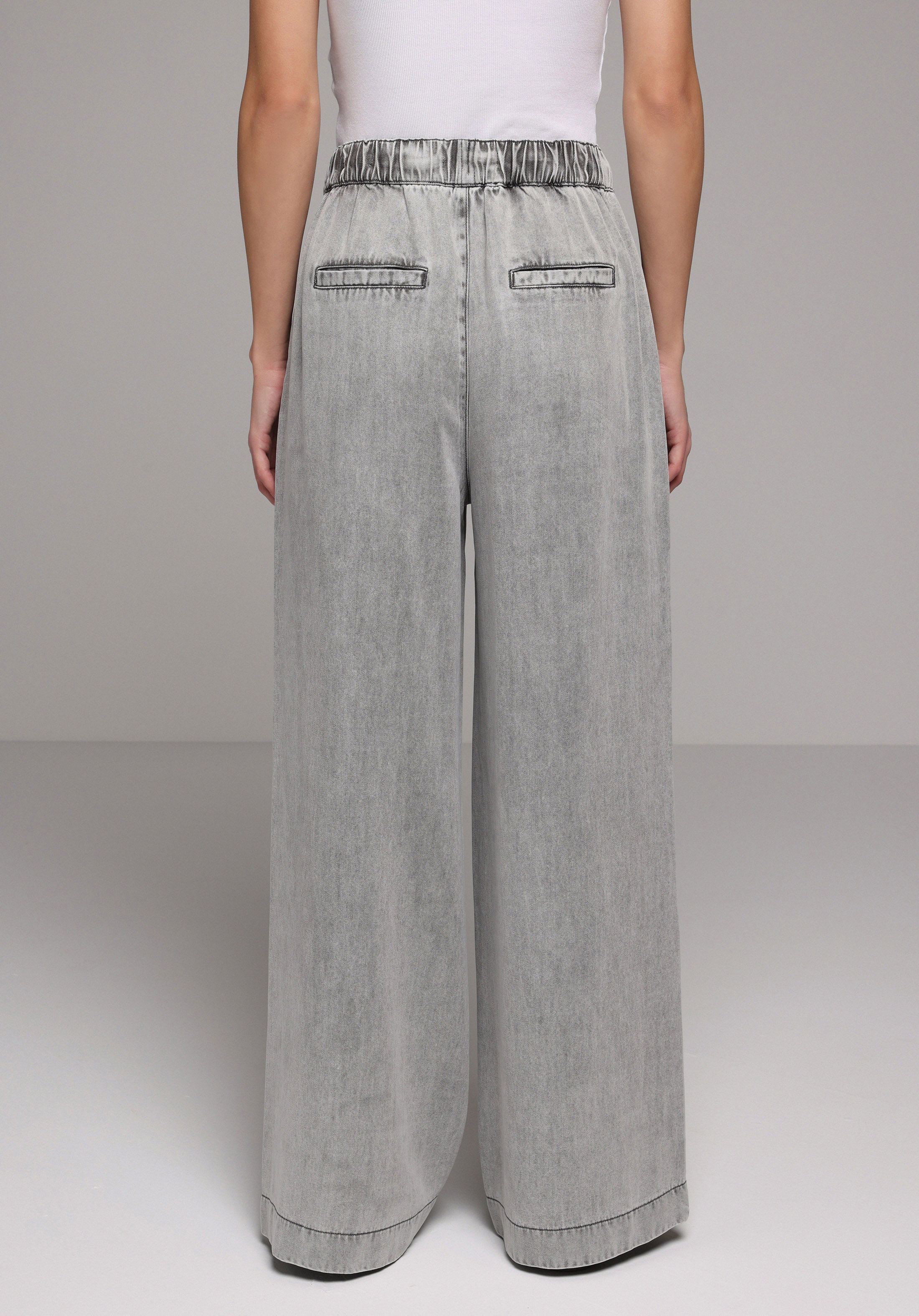 Loose Fit   Kadın Grey Denim Jean Pantolon