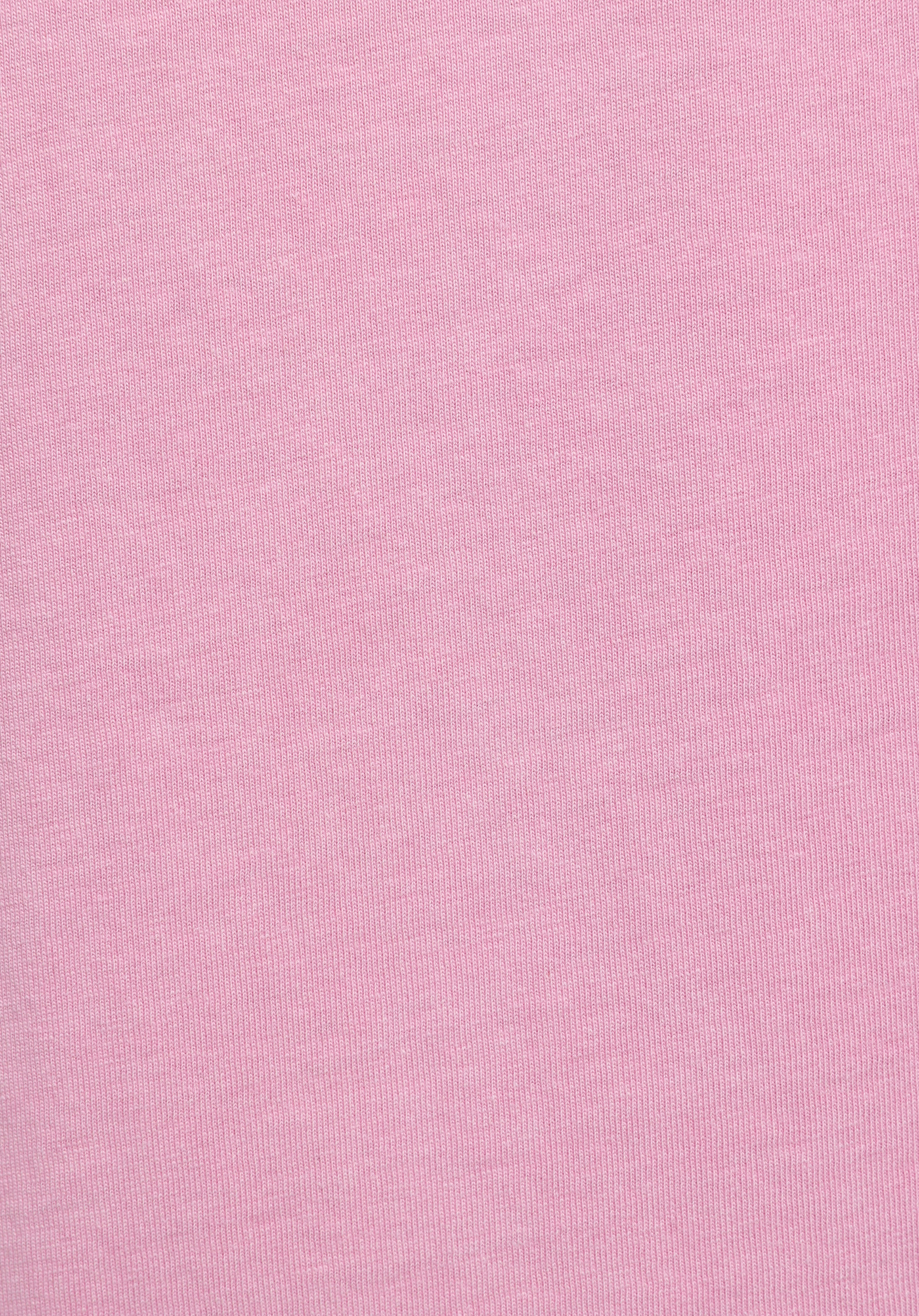Oversize Fit Yuvarlak Yaka Düz Kadın Pembe Kısa Kol Tişört