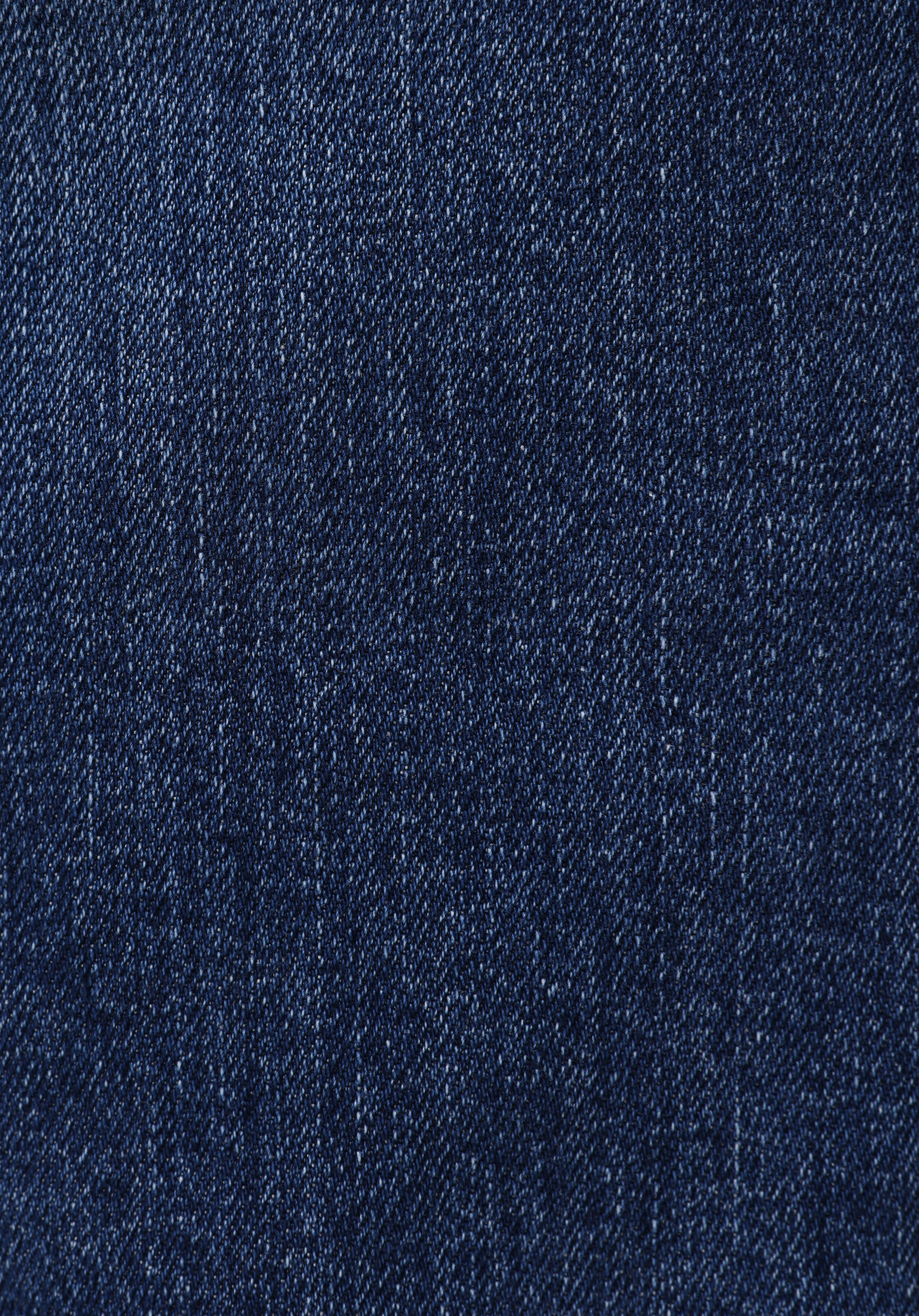 Straight Fit Düşük Bel Düz Paça Erkek Mid İndigo Denim Jean Pantolon