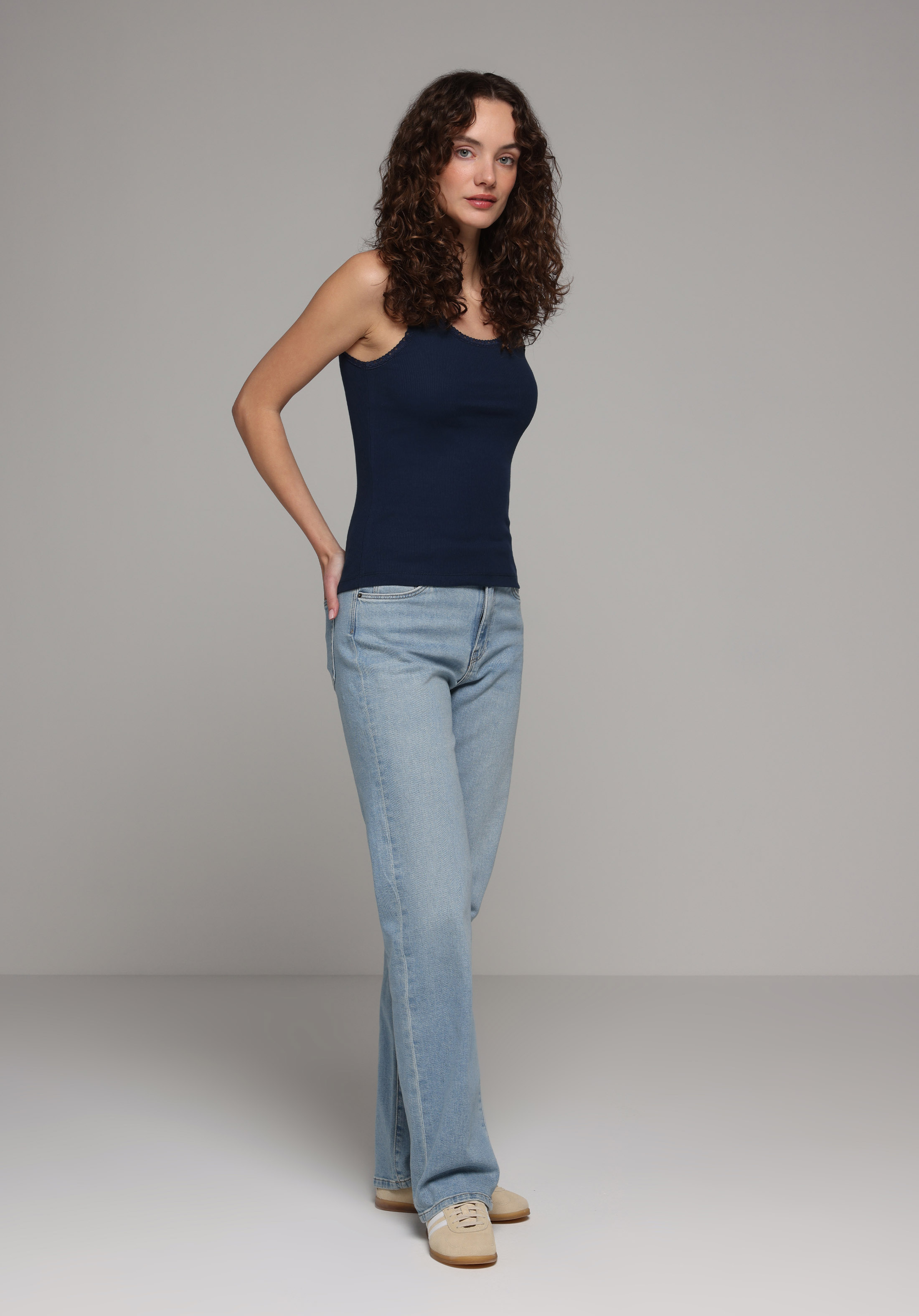 Slim Fit   Kadın Lacivert Atlet