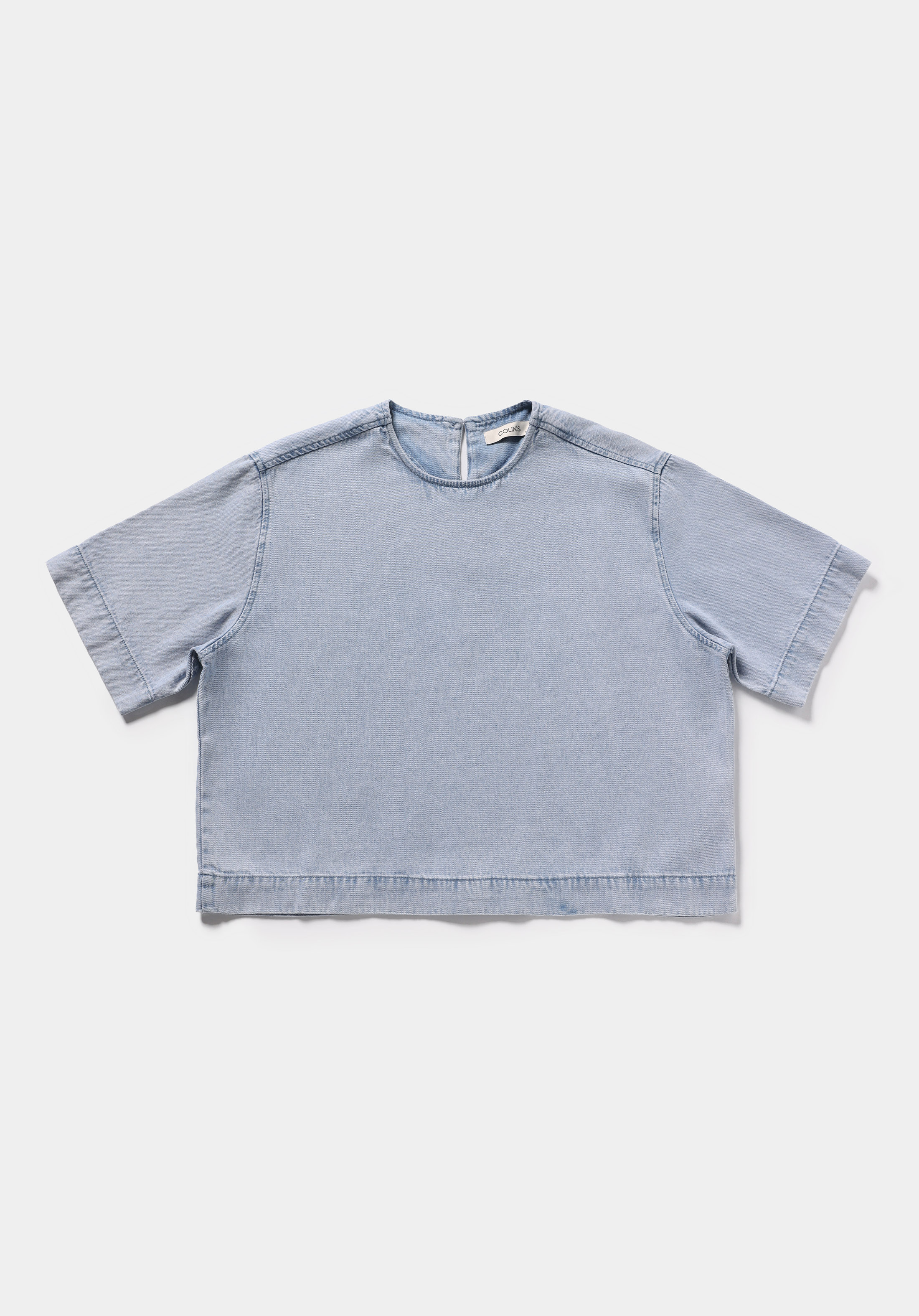 Oversize Fit   Kadın Light İndigo Denim  Gömlek