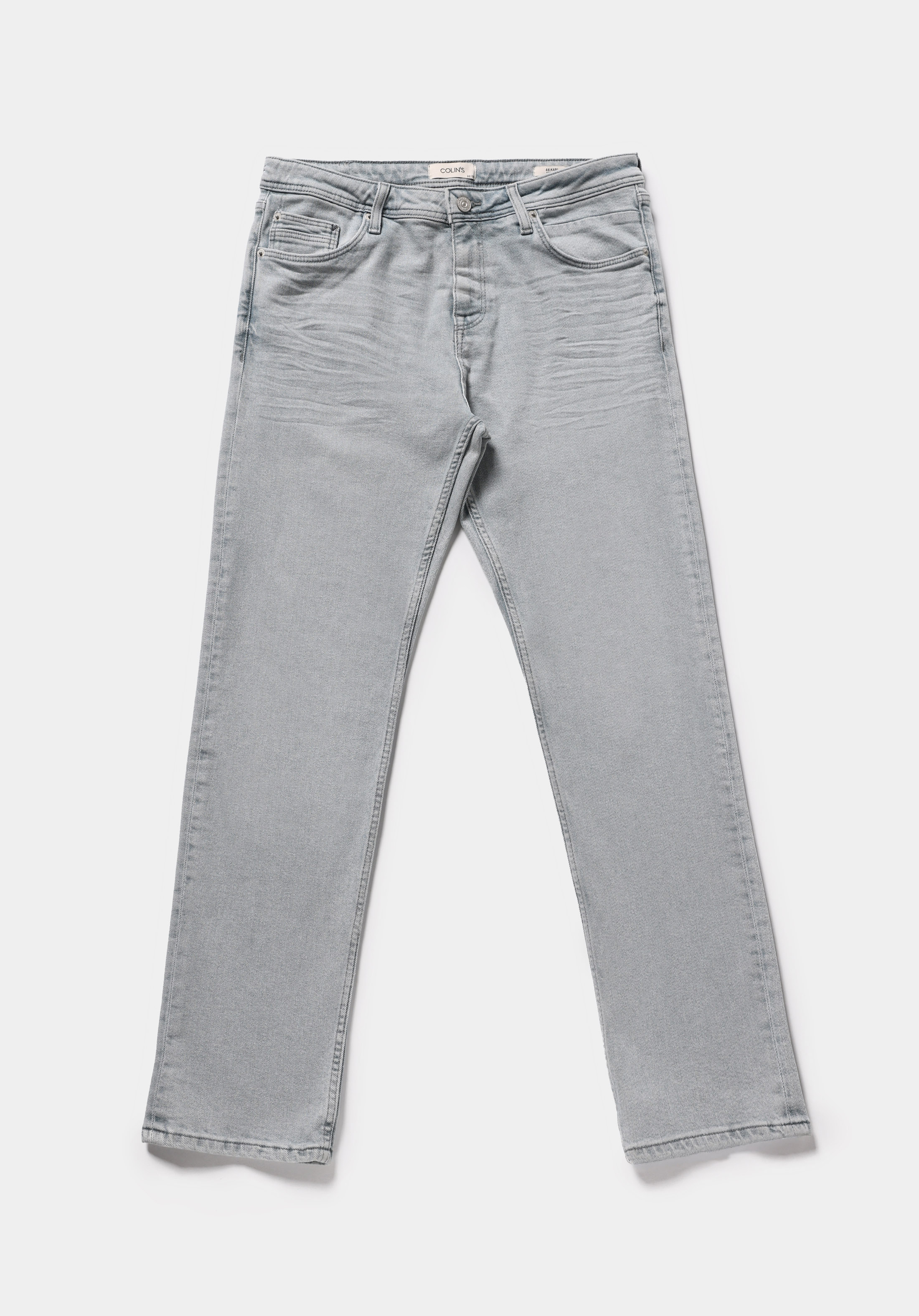 Straight Fit   Erkek Light İndigo Denim Jean Pantolon