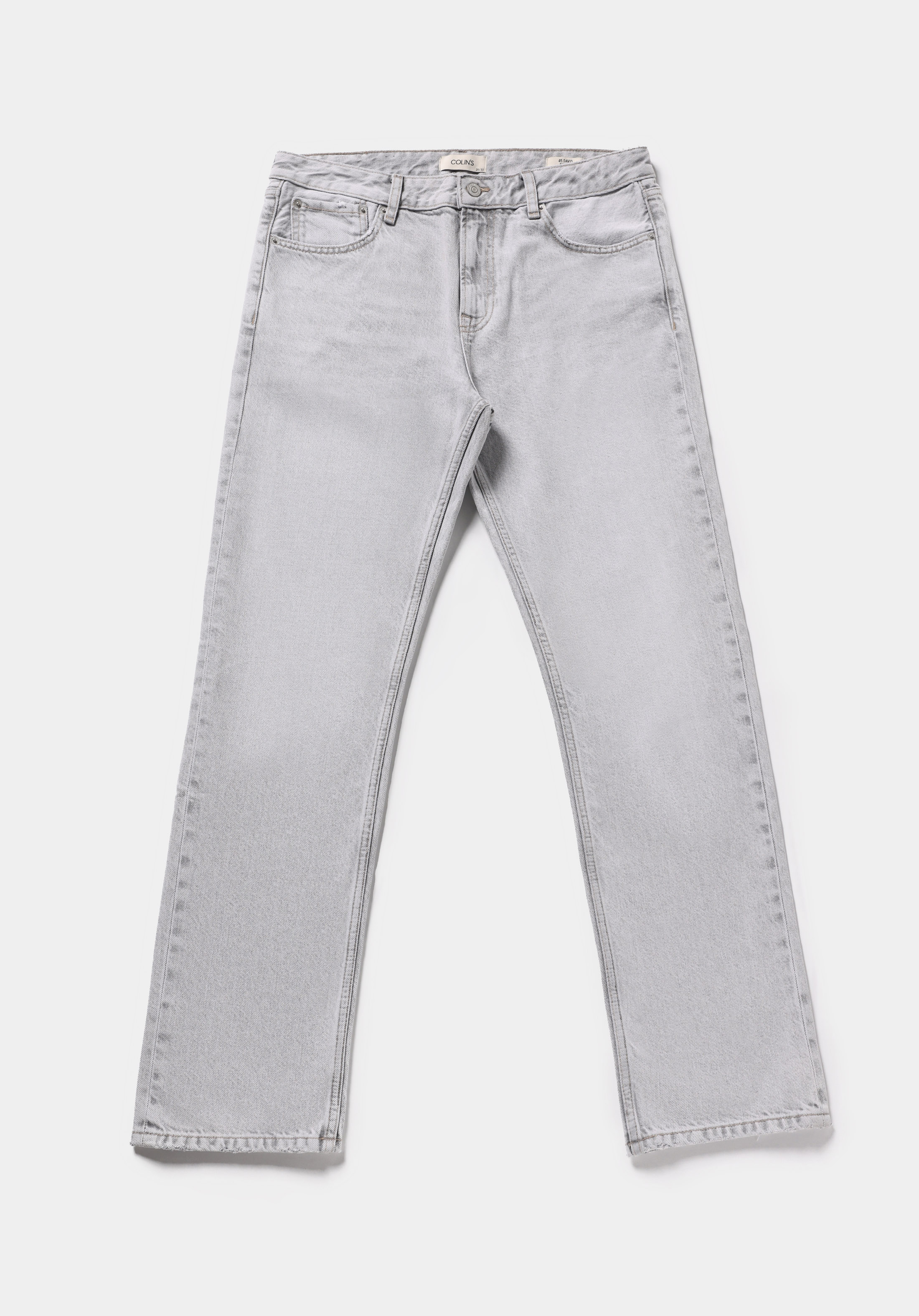 Regular Fit   Erkek Grey Denim Jean Pantolon