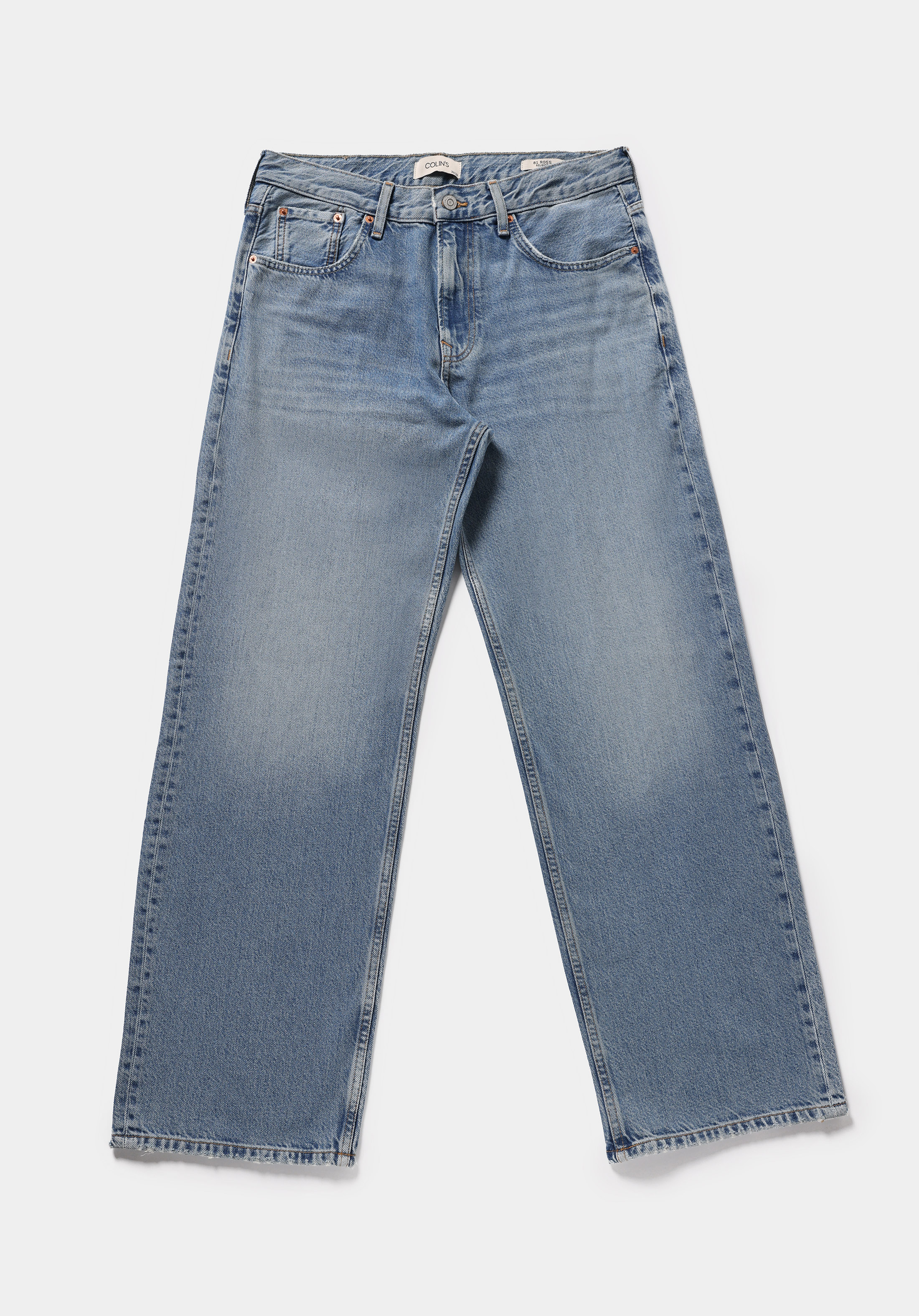 Relaxed Fit   Erkek Mid İndigo Denim Jean Pantolon