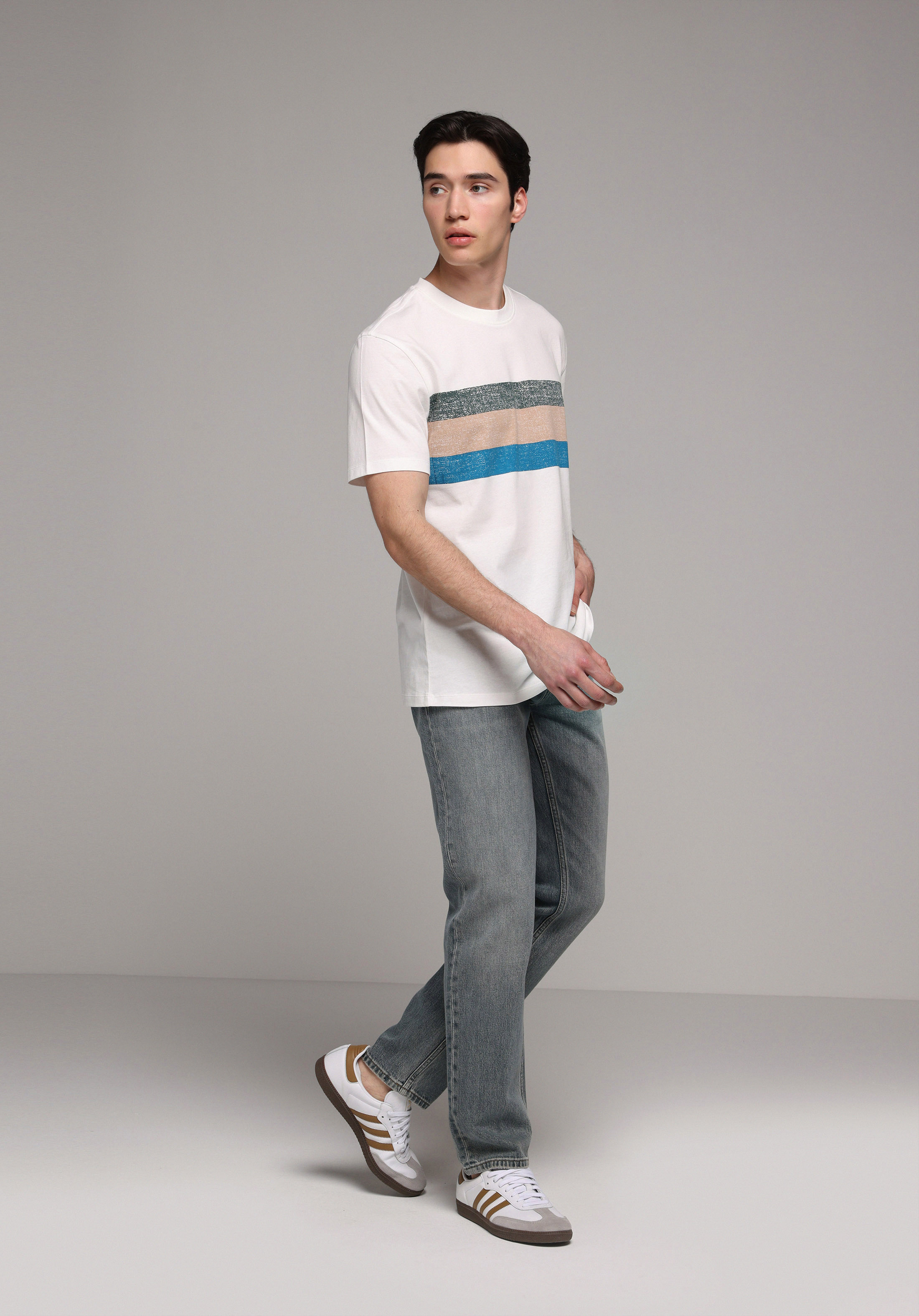 Regular Fit   Erkek Green Cast Denim Jean Pantolon