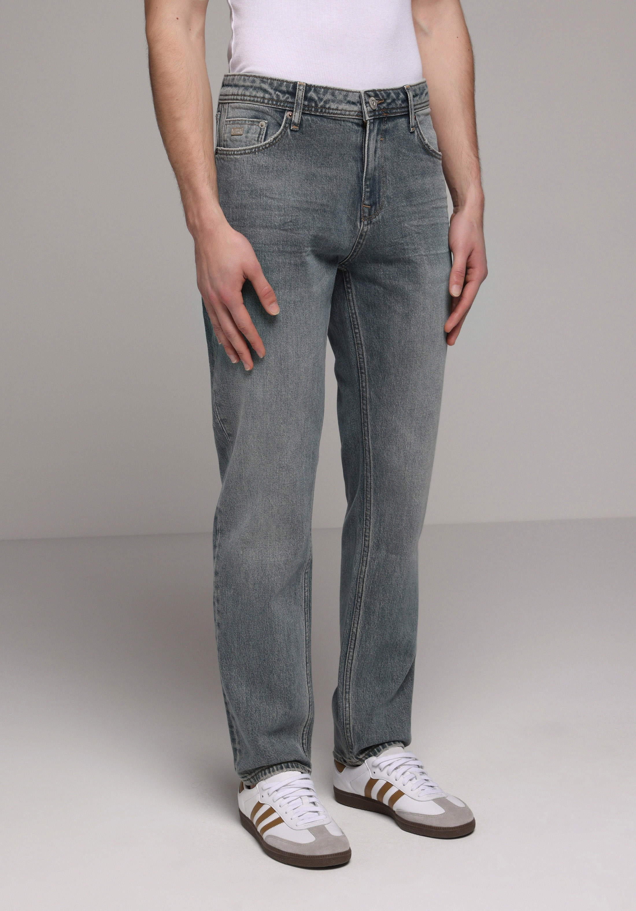 Regular Fit   Erkek Green Cast Denim Jean Pantolon
