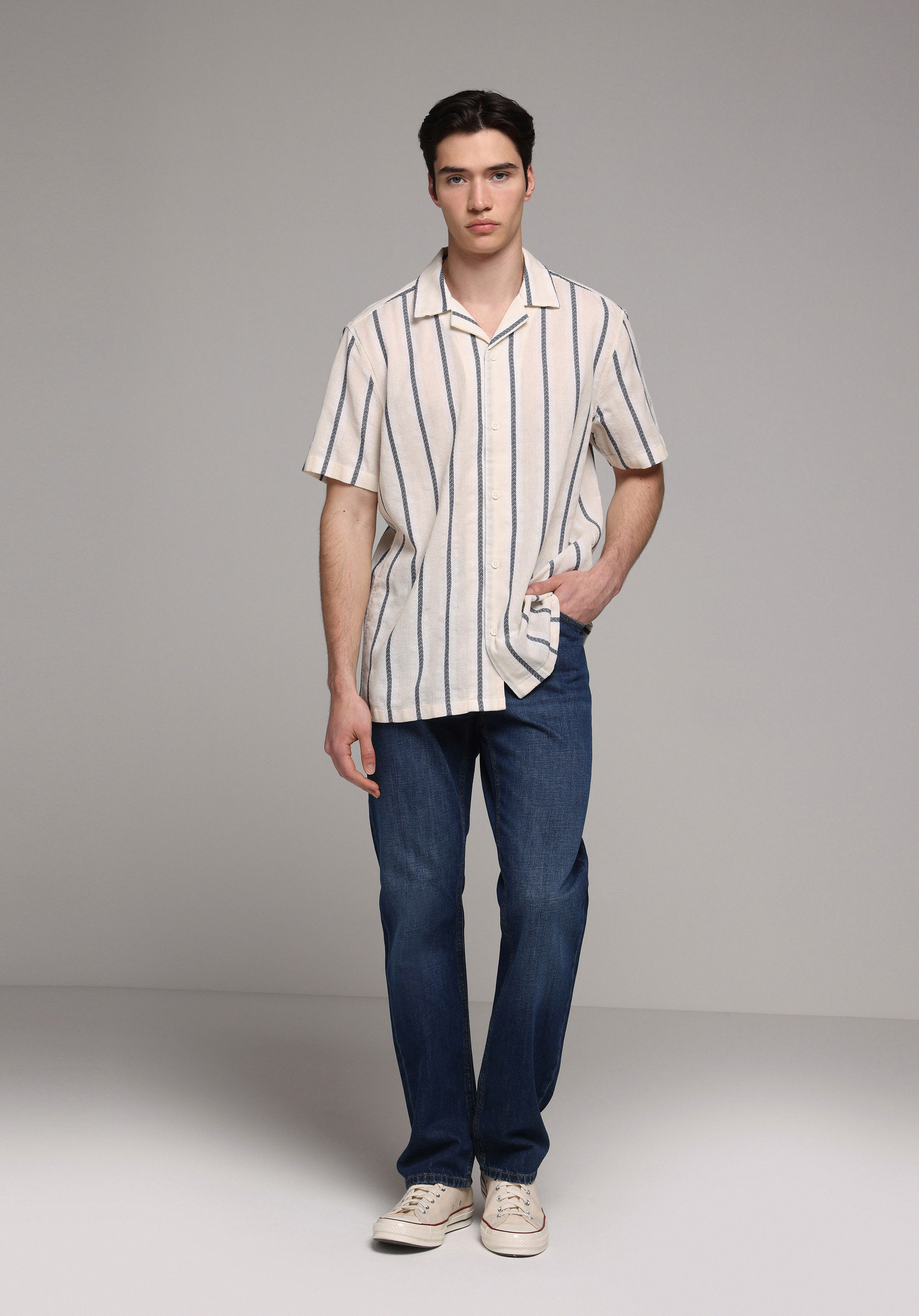 Regular Fit   Erkek Koyu İndigo Jean Pantolon
