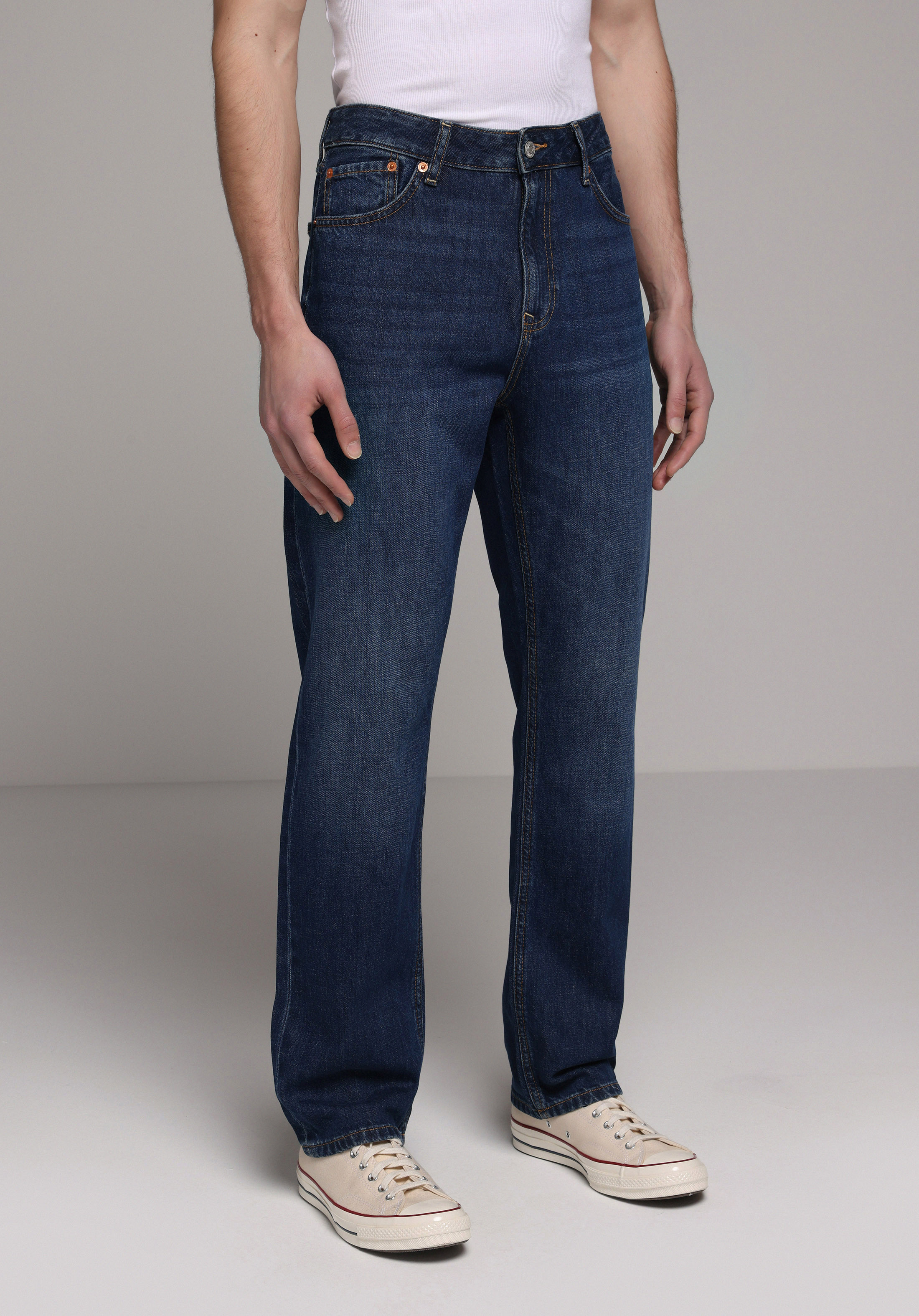Regular Fit   Erkek Koyu İndigo Jean Pantolon