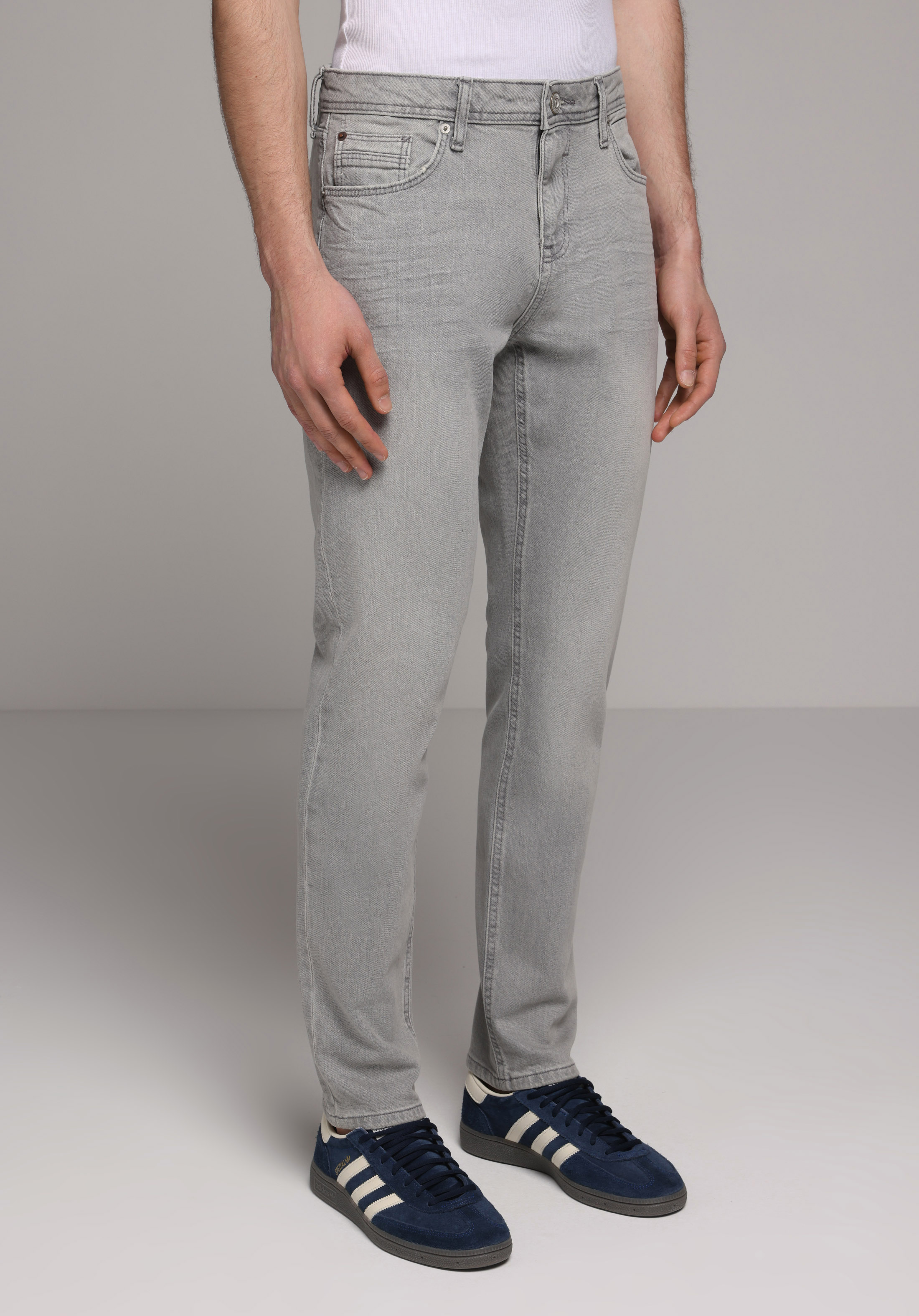 Straight Fit   Erkek Grey Denim Jean Pantolon