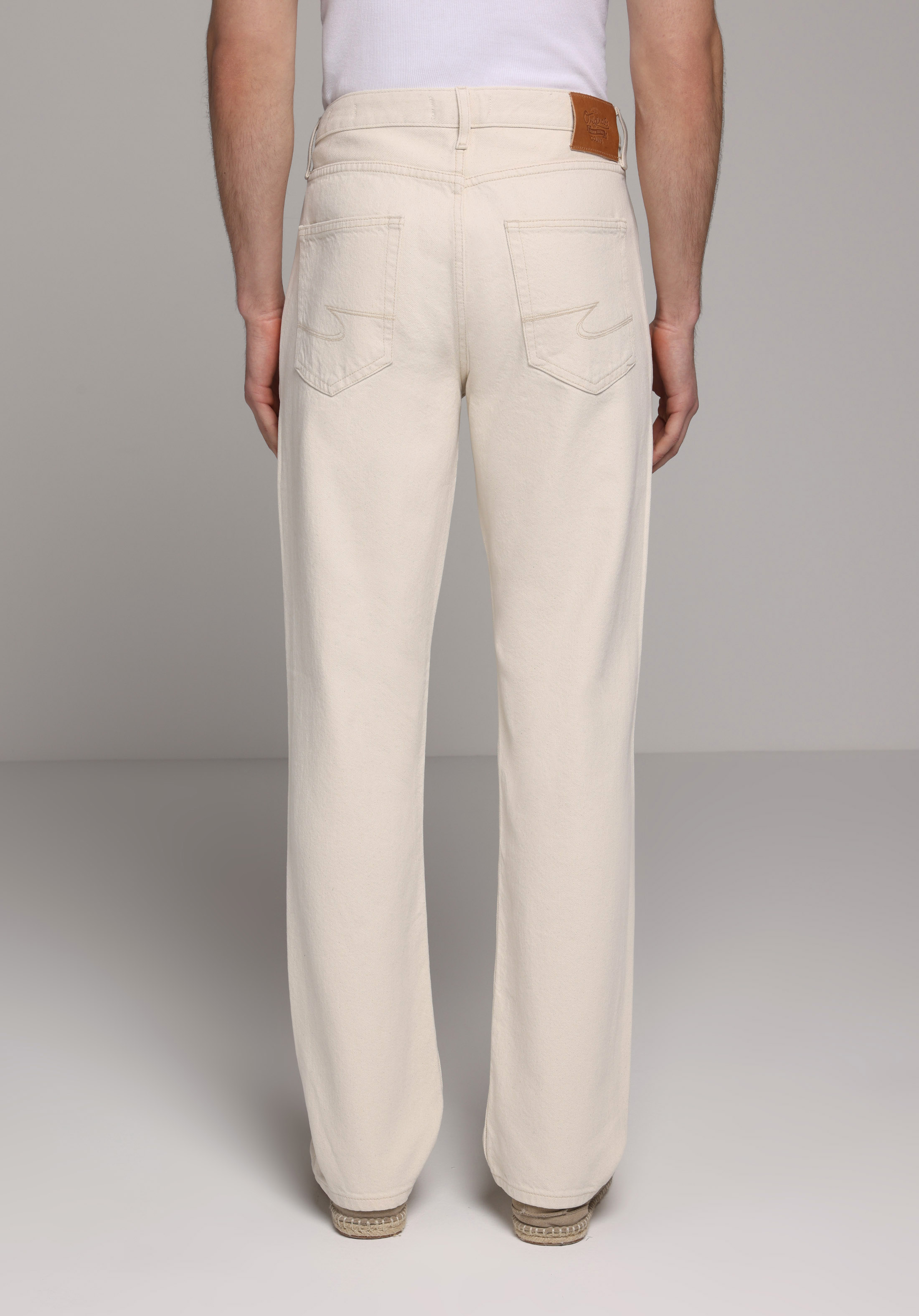 Regular Fit   Erkek Ecru Denim Jean Pantolon
