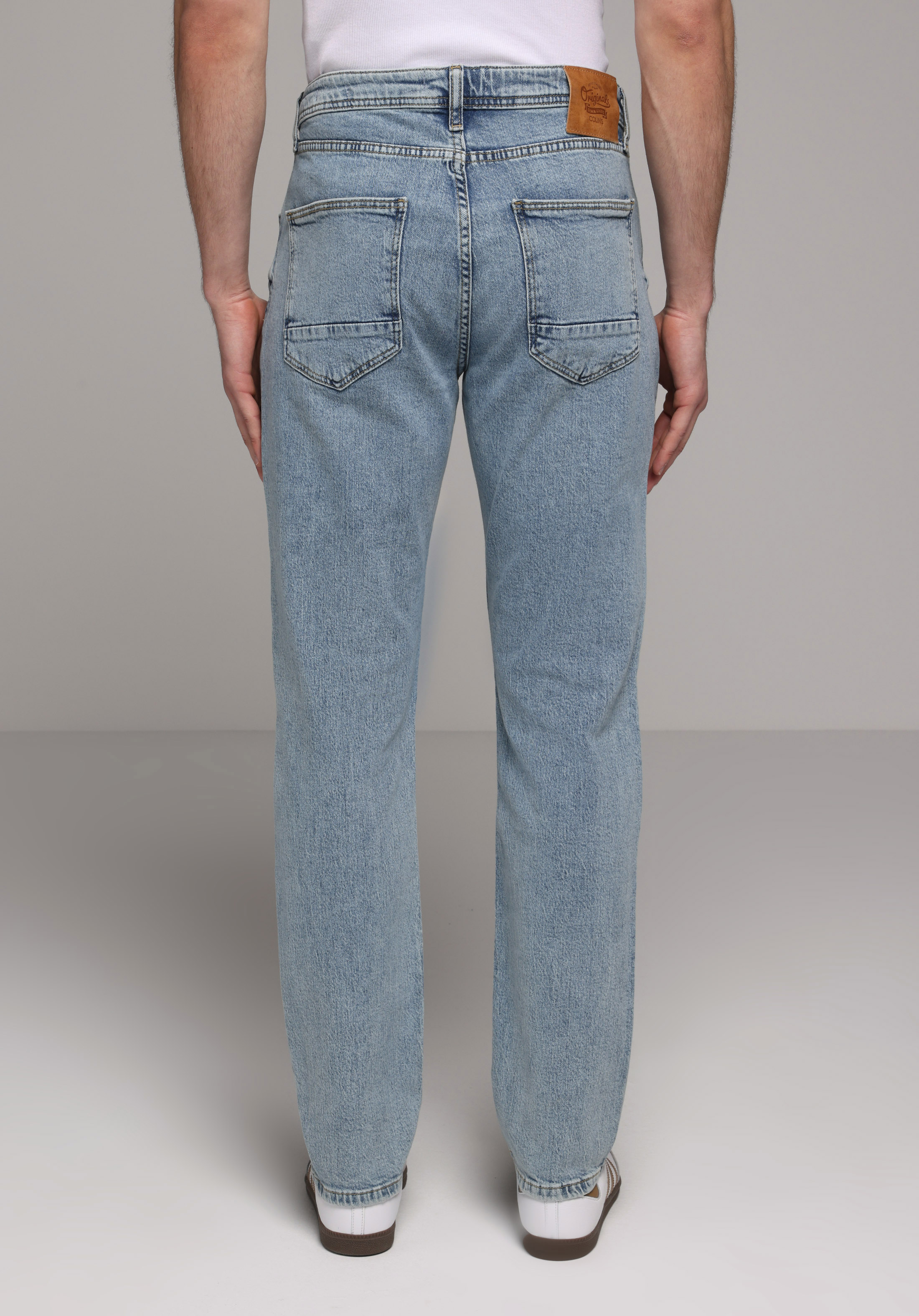 Straight Fit   Erkek Light İndigo Denim Jean Pantolon