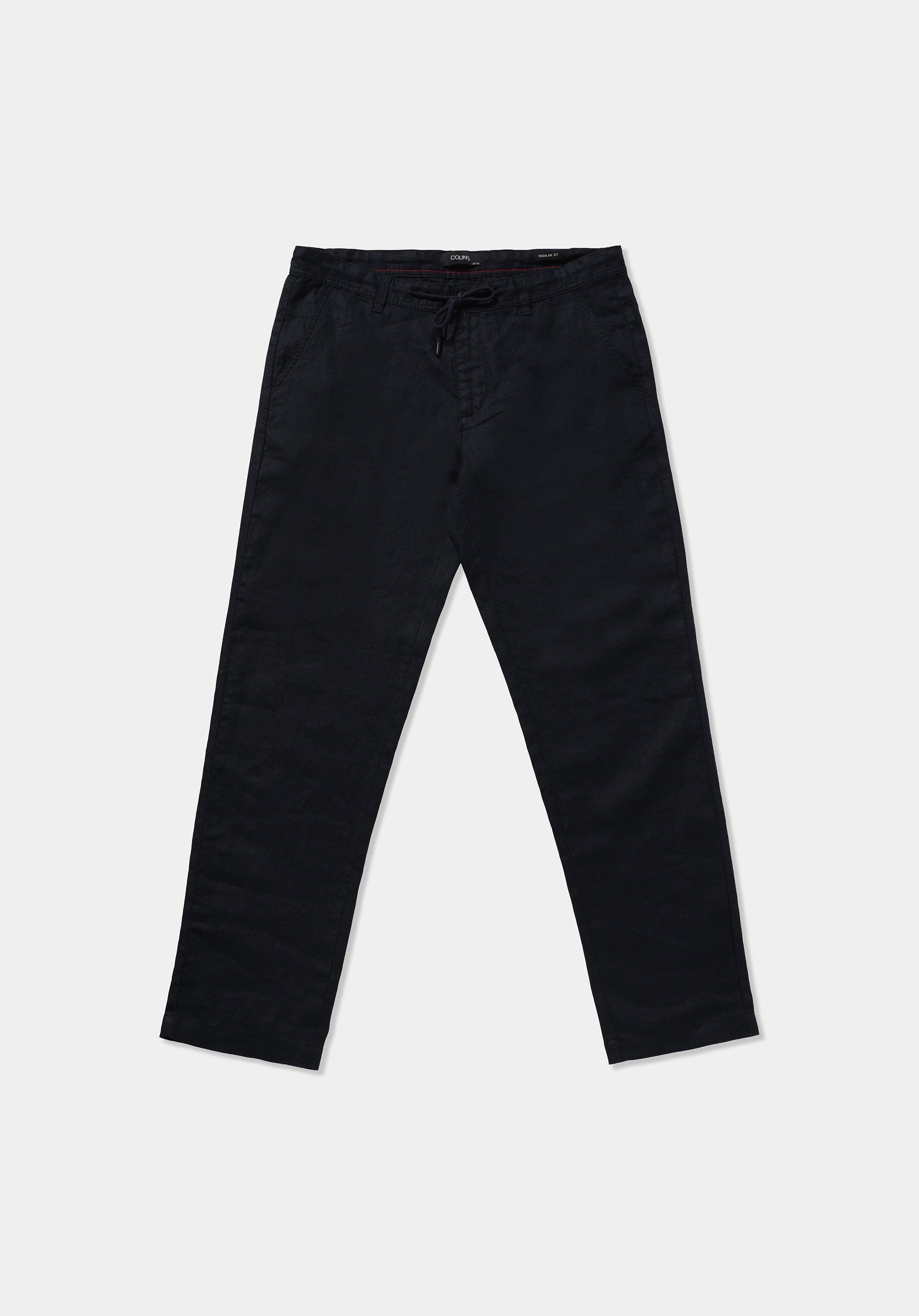 Regular Fit Orta Bel Düz Paça Erkek Lacivert  Pantolon