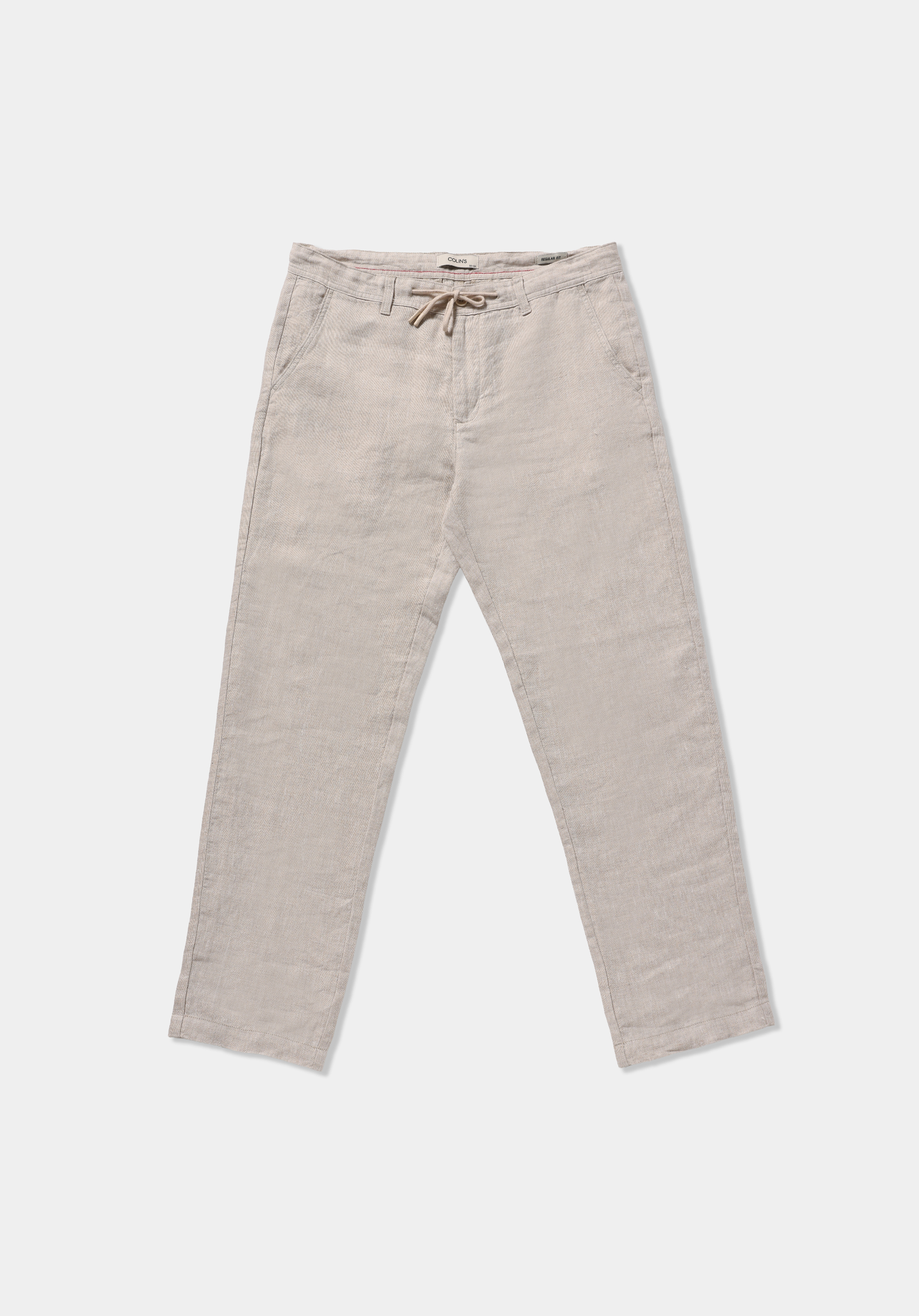 Regular Fit Orta Bel Düz Paça Erkek Taş  Pantolon