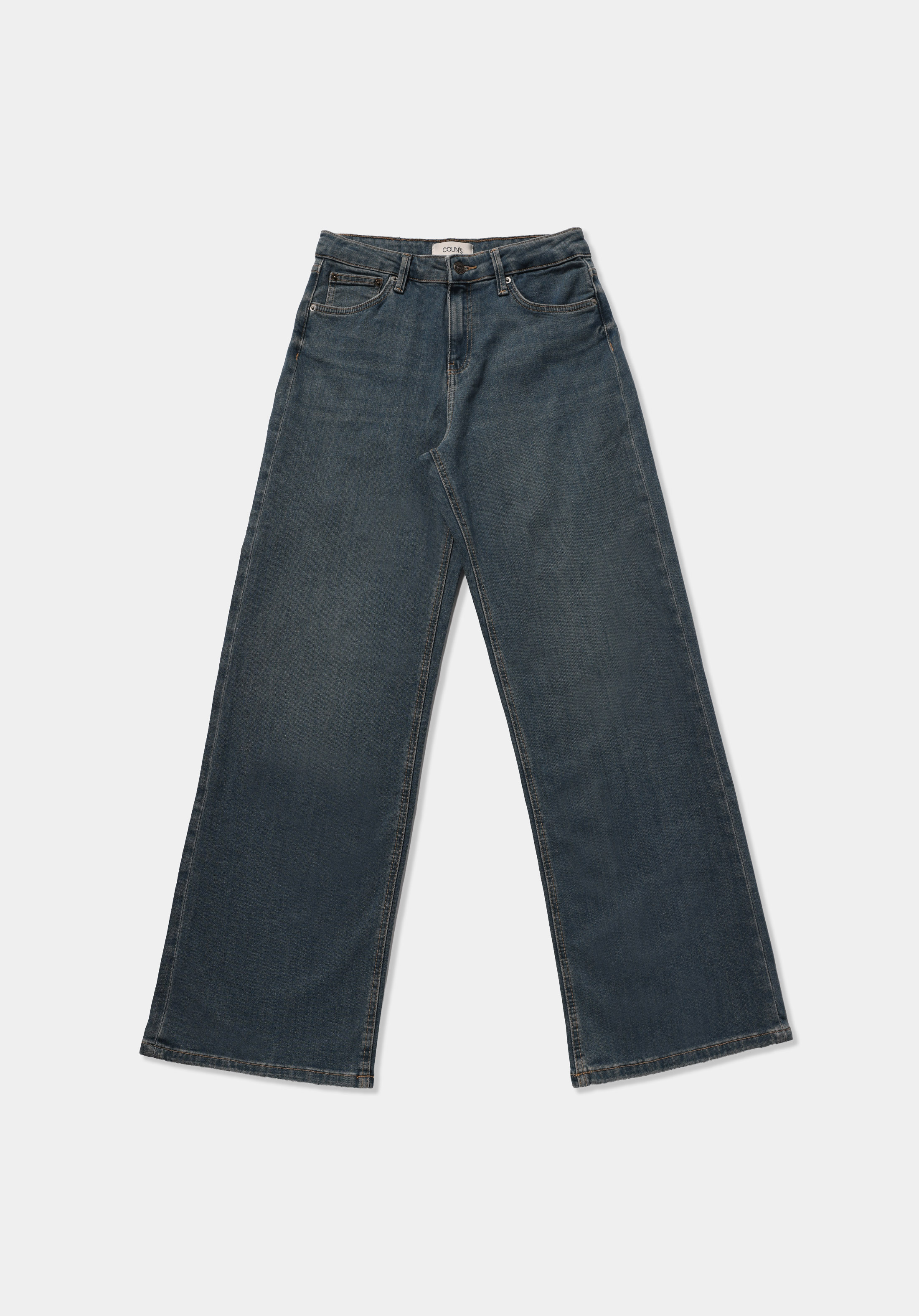 Regular Fit   Kadın Over Dyed Denim Jean Pantolon