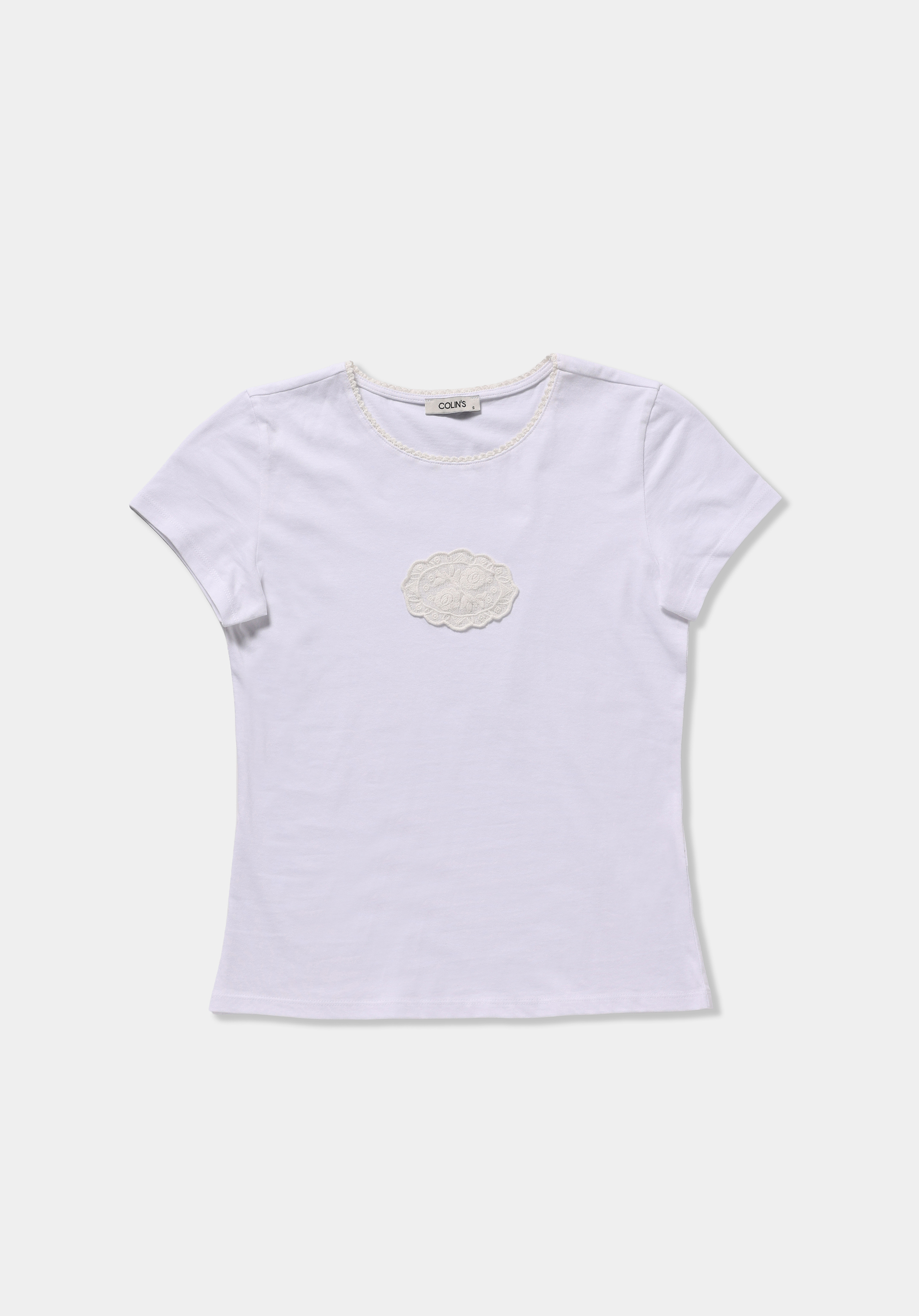 Slim Fit Yuvarlak Yaka Düz Kadın Beyaz Kısa Kol Tişört