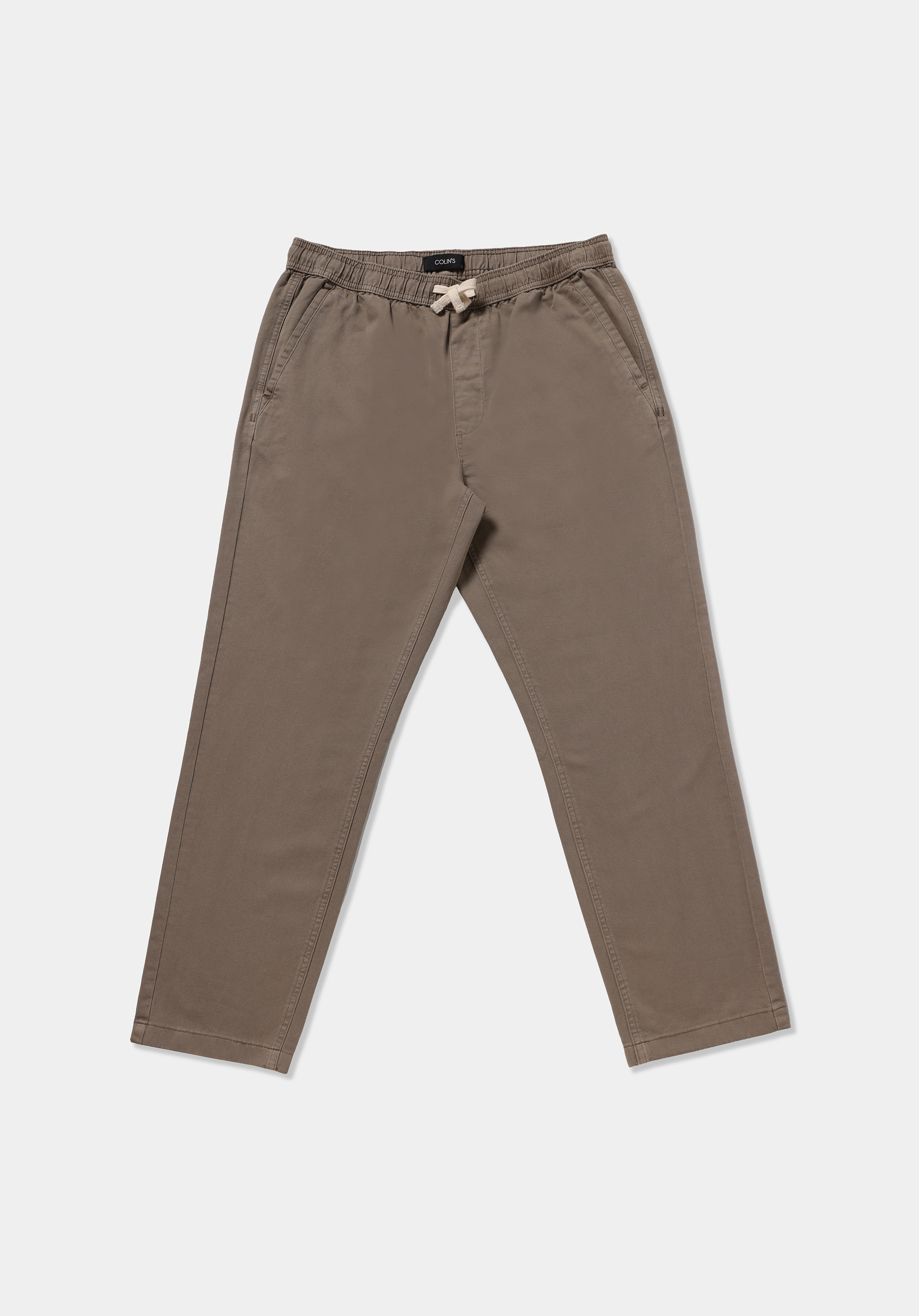 Regular Fit Orta Bel Düz Paça Erkek Bej  Pantolon