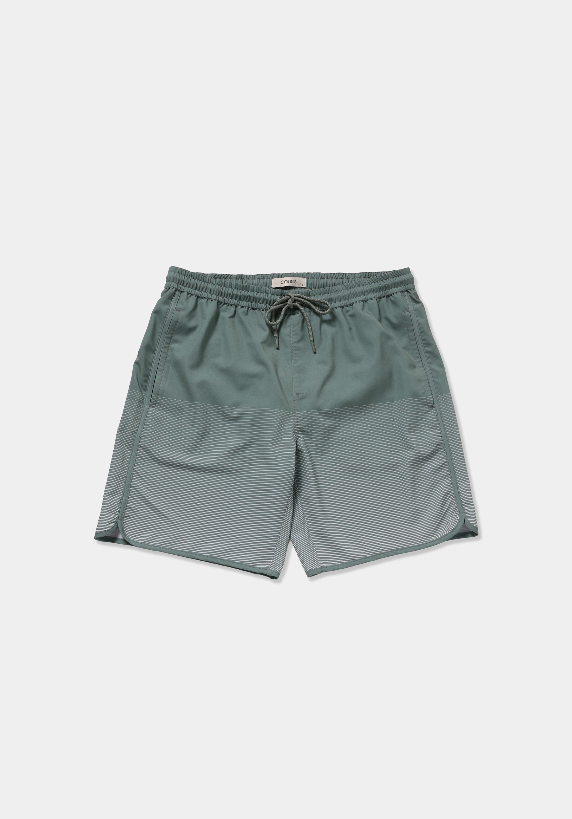 Slim Fit Baskılı Erkek Yeşil Deniz Şortu
