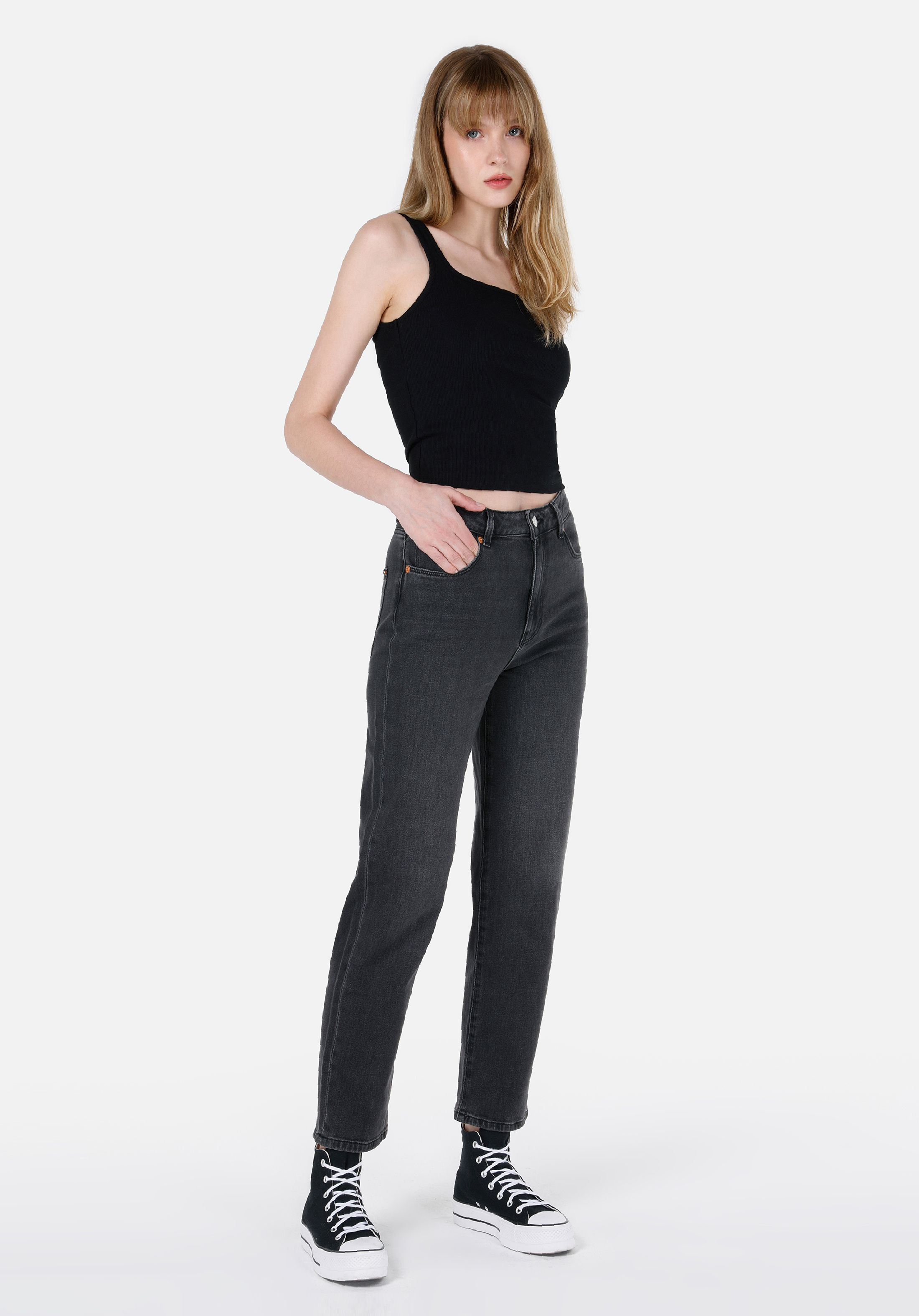 Slim Fit   Kadın Siyah Atlet