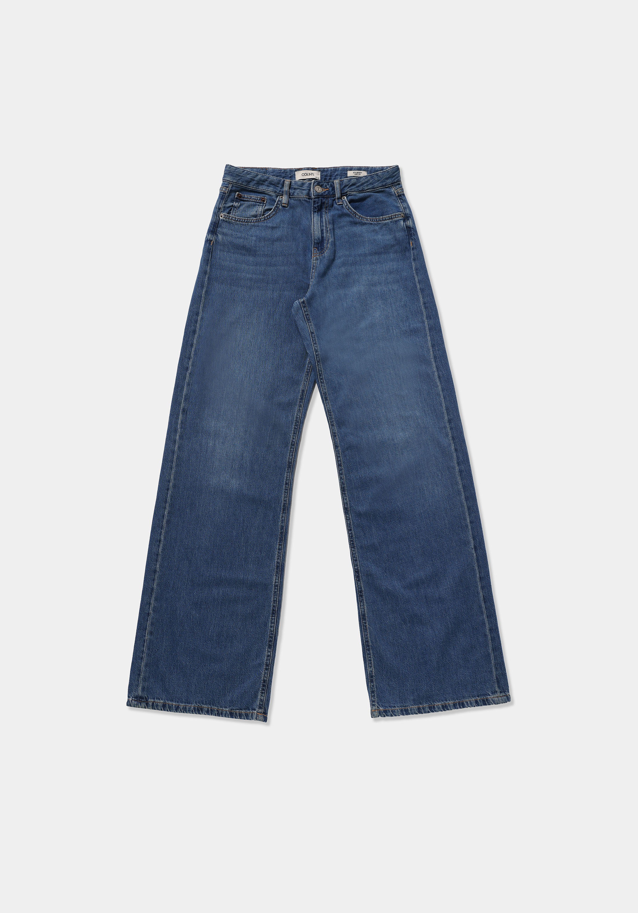 Regular Fit   Kadın Mid İndigo Denim Jean Pantolon