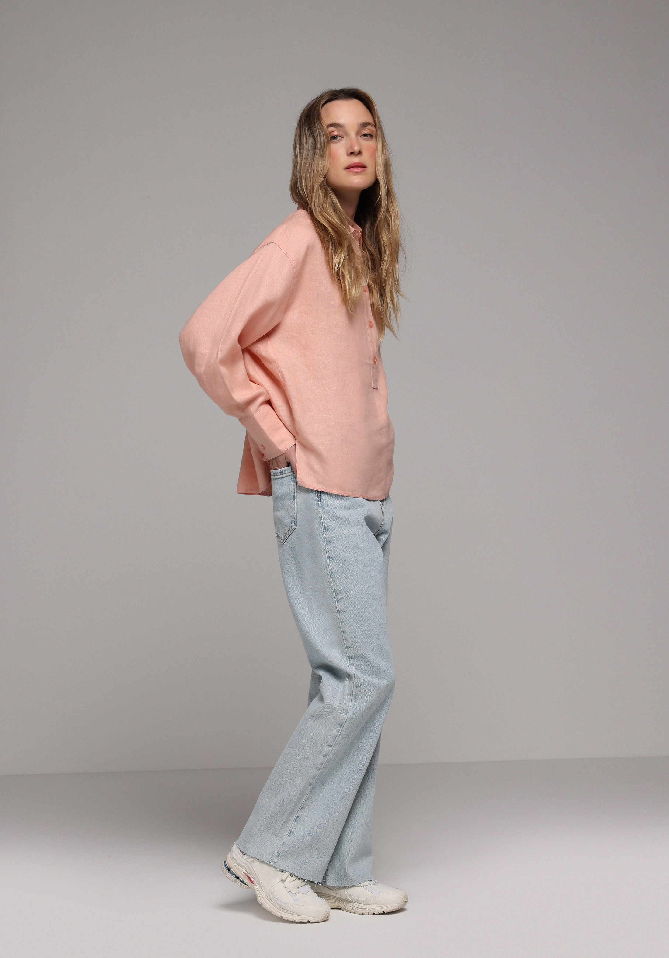 Straight Fit   Kadın Light İndigo Denim Jean Pantolon