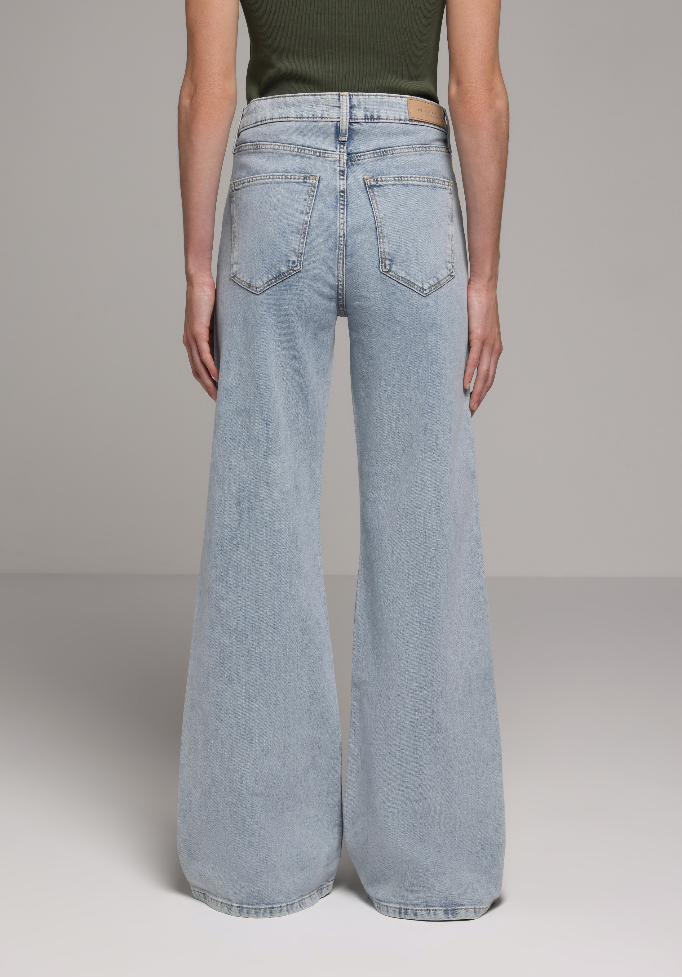 Regular Fit Yüksel Bel Geniş Paça Kadın Denim Jean Pantolon
