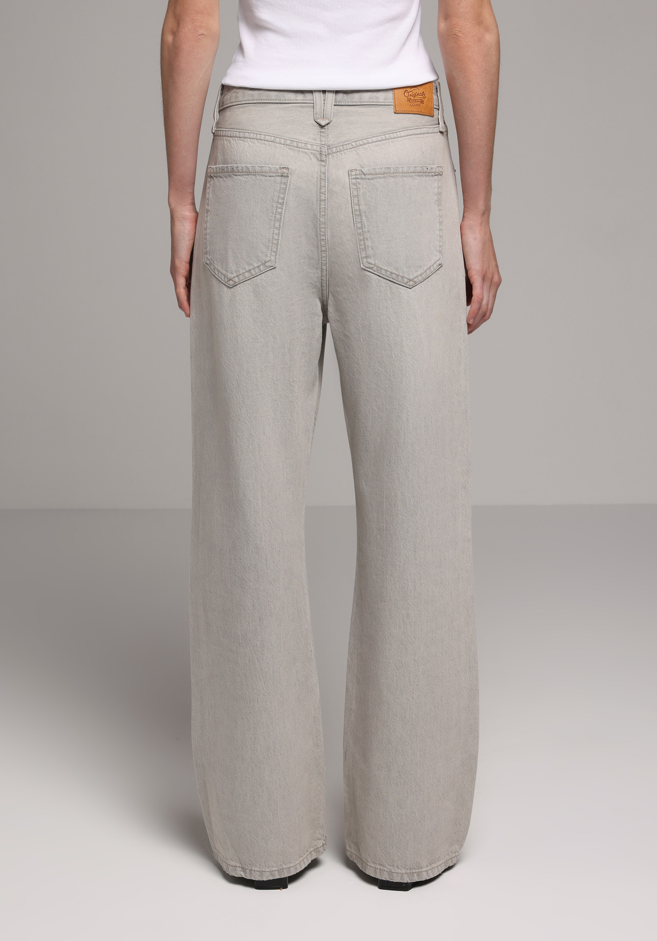 Straight Fit   Kadın Grey Denim Jean Pantolon