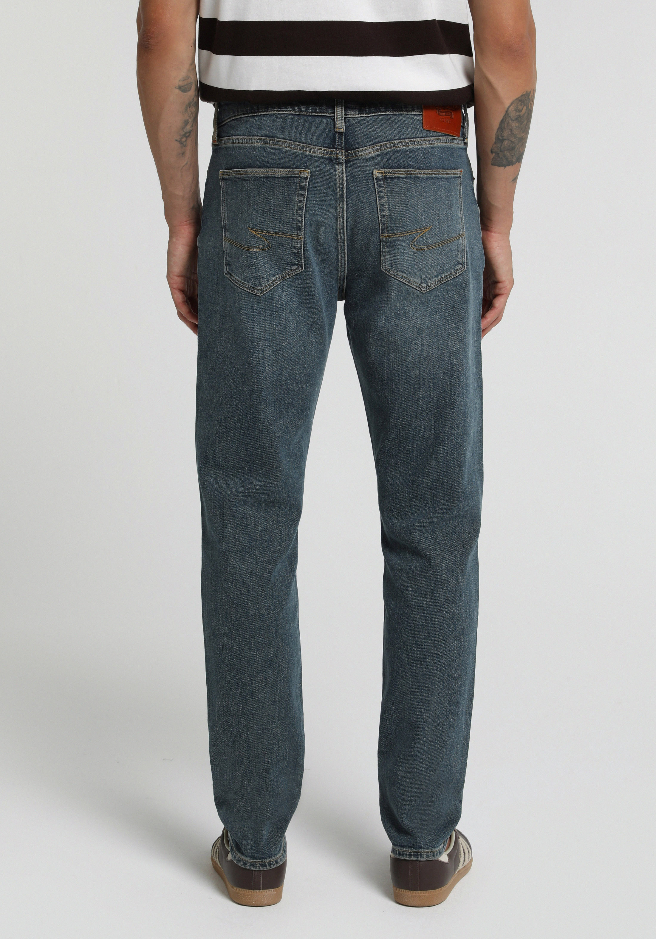 Slim Fit   Erkek Over Dyed Denim Jean Pantolon