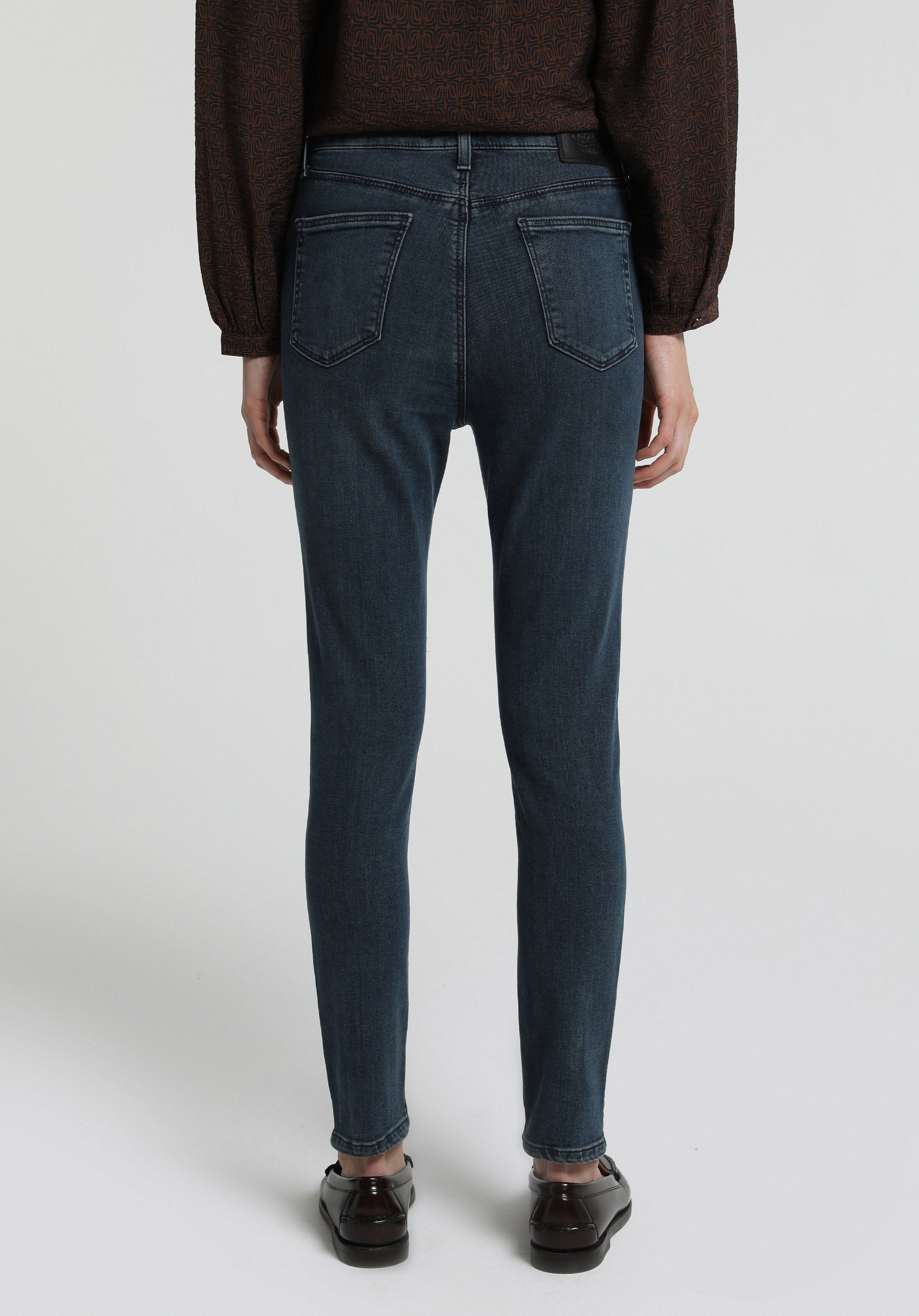 High Rise Super Skinny Fit   Kadın Blue Black Denim Jean Pantolon