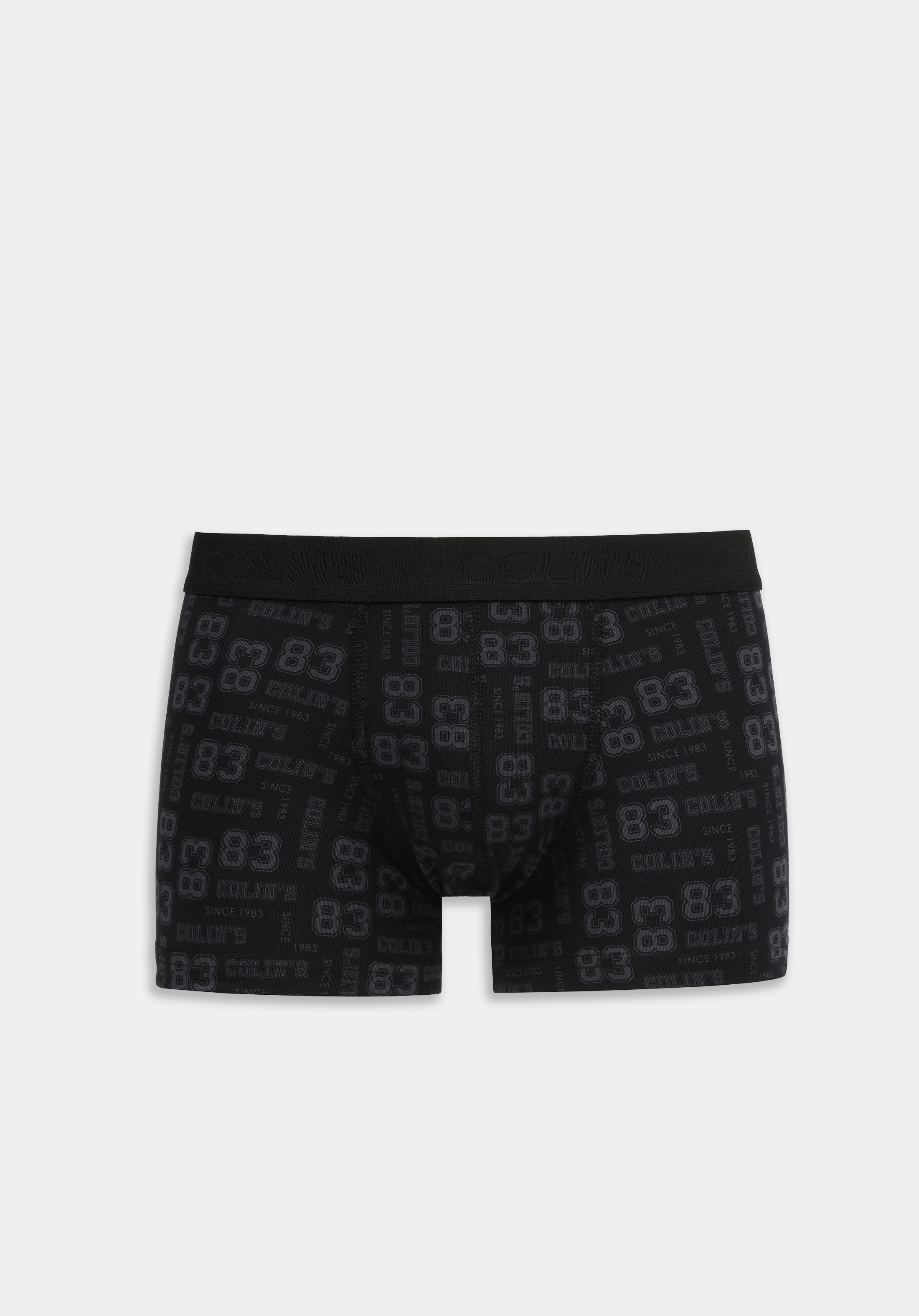 Trunk Fit Baskılı Erkek Siyah Boxer