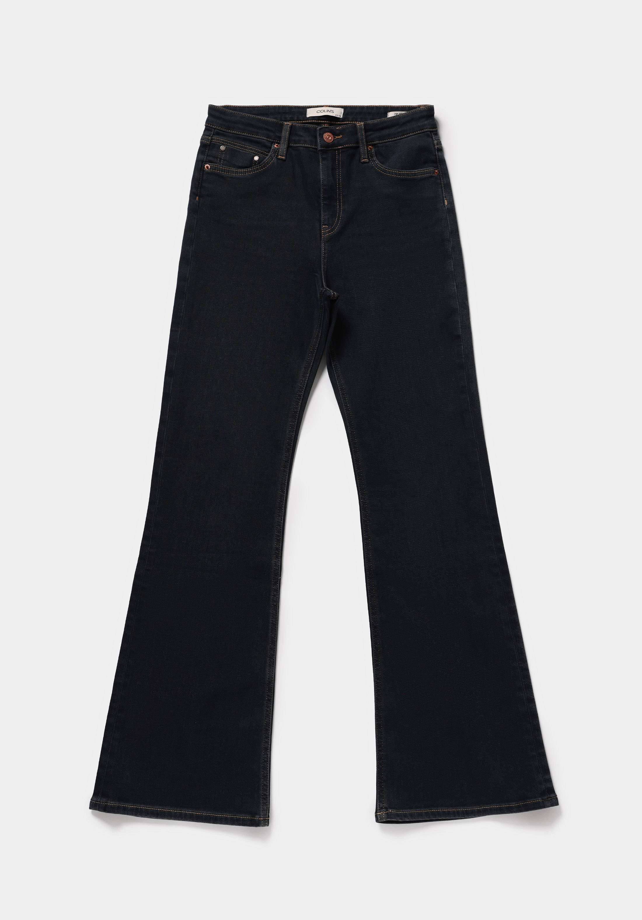 Flare Fit   Kadın Blue Black Denim Jean Pantolon
