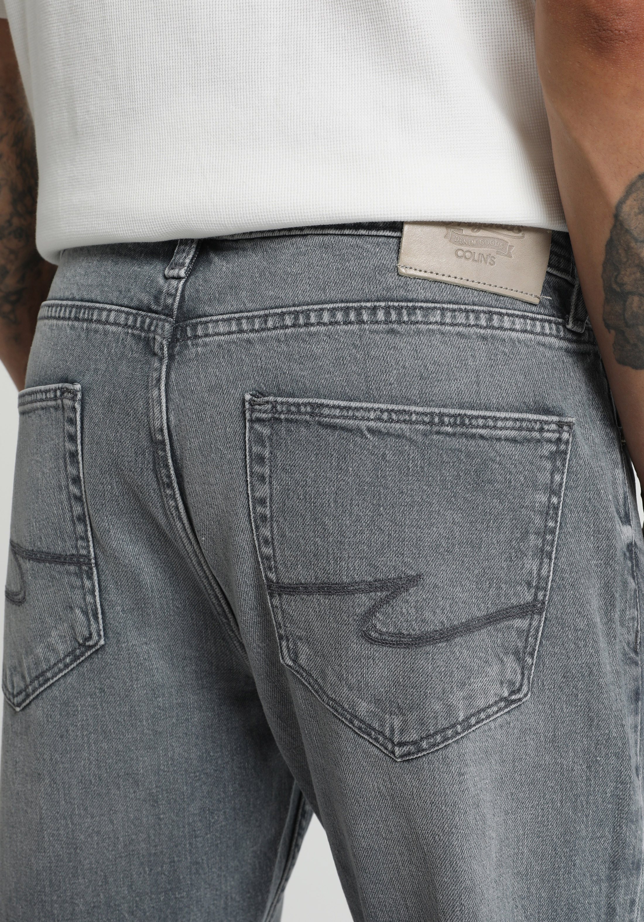 Regular Fit   Erkek Grey Denim Jean Pantolon
