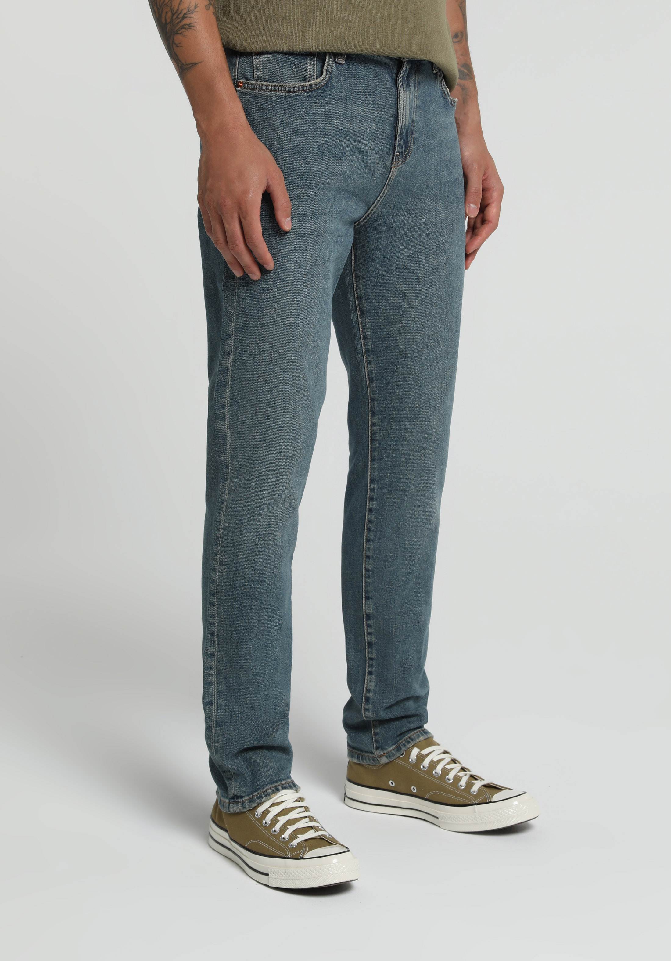 Skinny Fit   Erkek Green Cast Denim Jean Pantolon