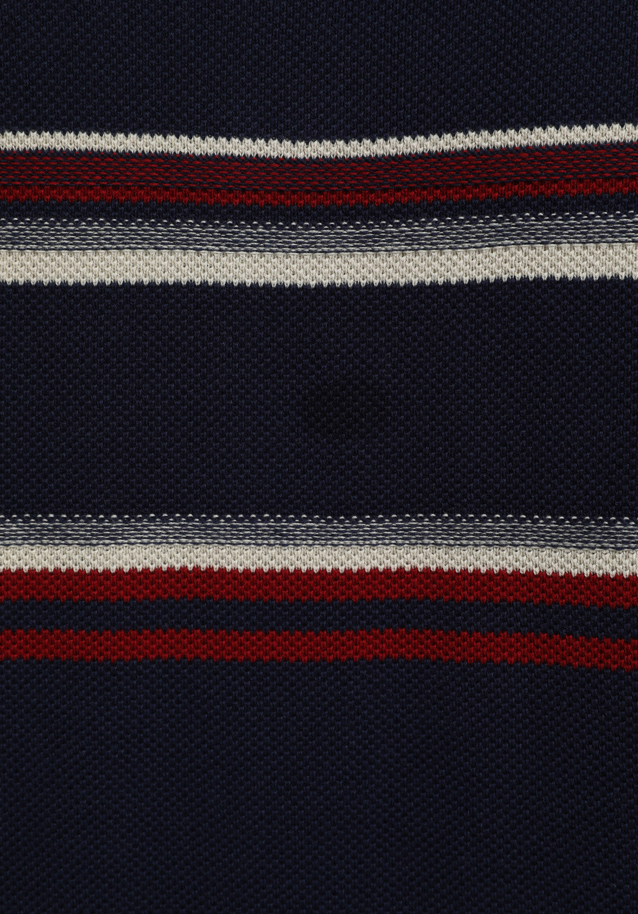 Regular Fit Polo Yaka Jakarlı Erkek Lacivert Kısa Kol Kazak