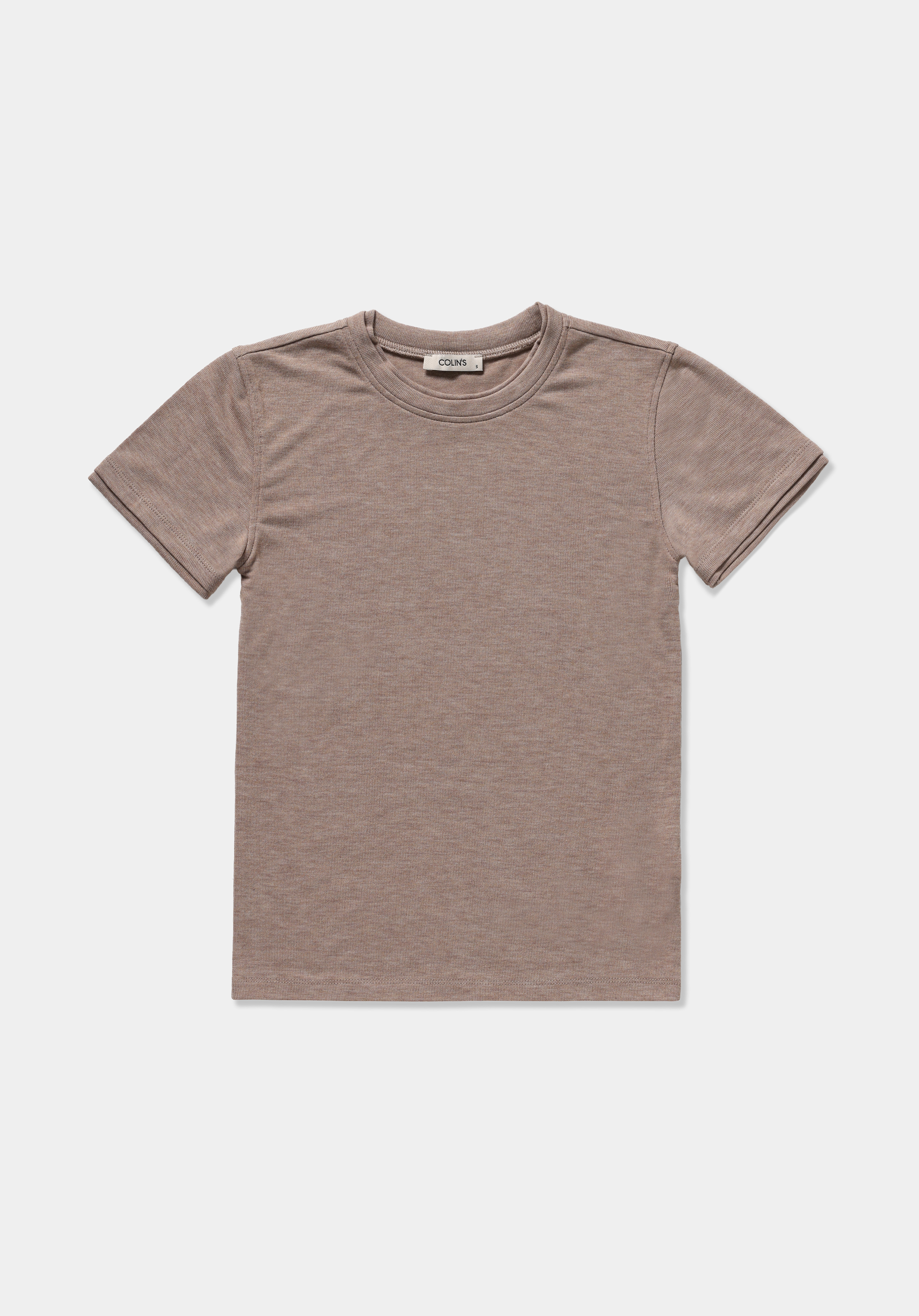 Slim Fit   Kadın Bej  Tişört
