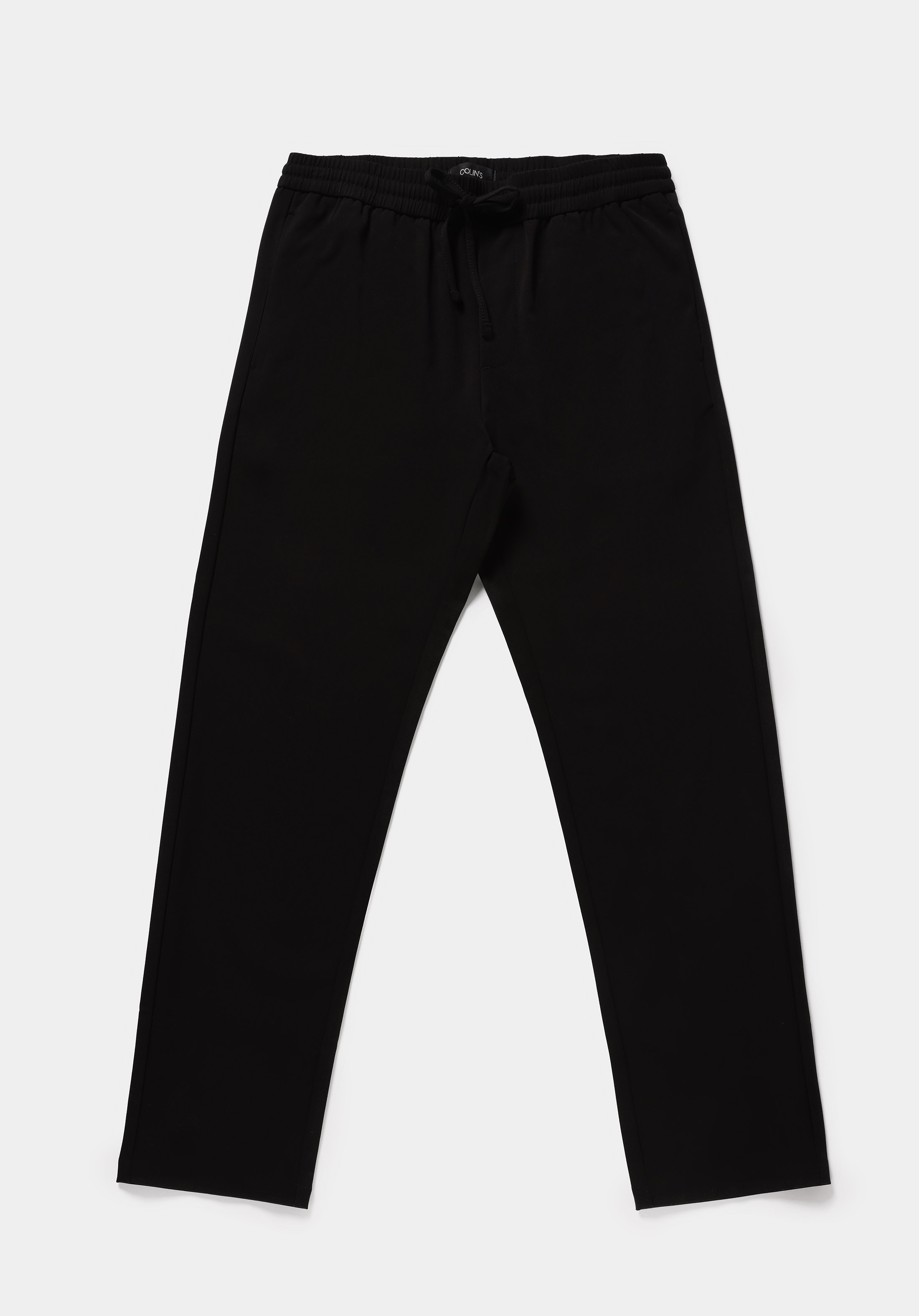 Regular Fit Orta Bel Düz Paça Erkek Siyah  Pantolon