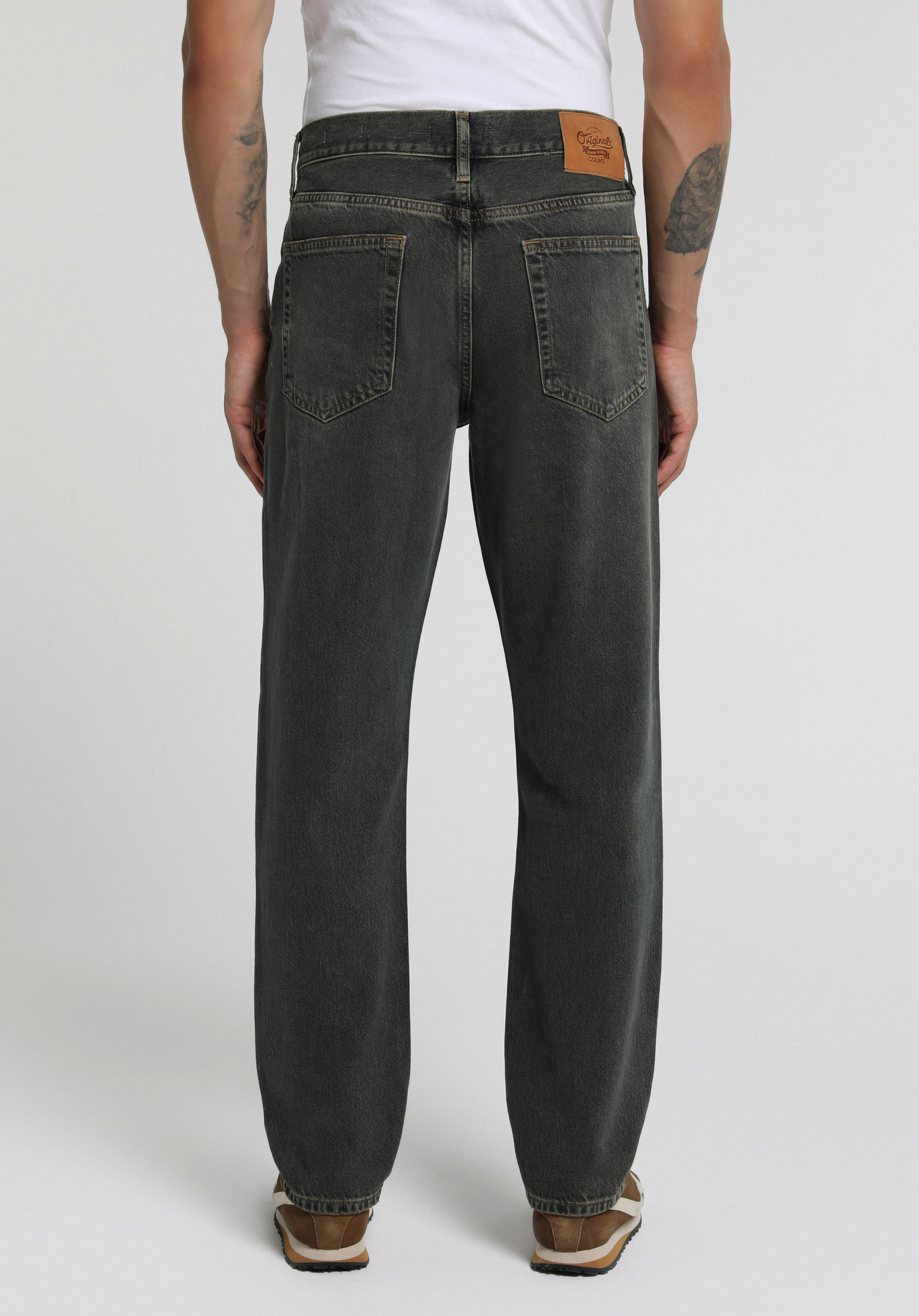 Tapered Fit   Erkek Over Dyed Denim Jean Pantolon