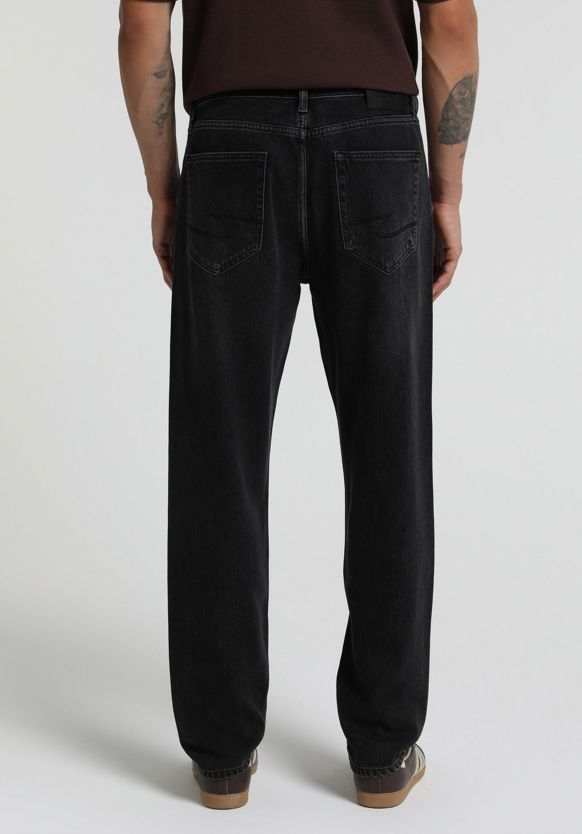 Tapered Fit   Erkek Black Black Denim Jean Pantolon