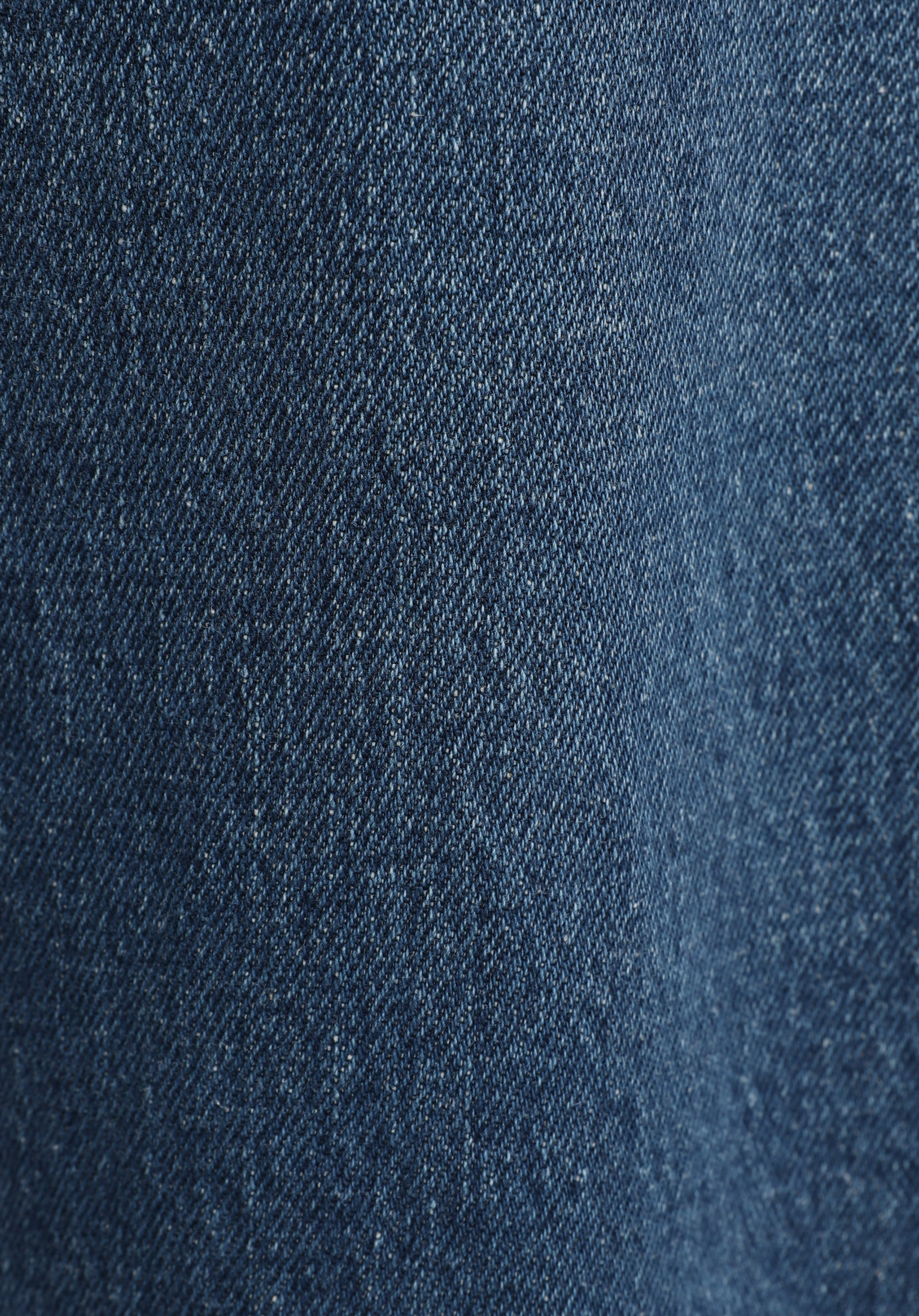 Mom Fit   Kadın Mid İndigo Denim Jean Pantolon