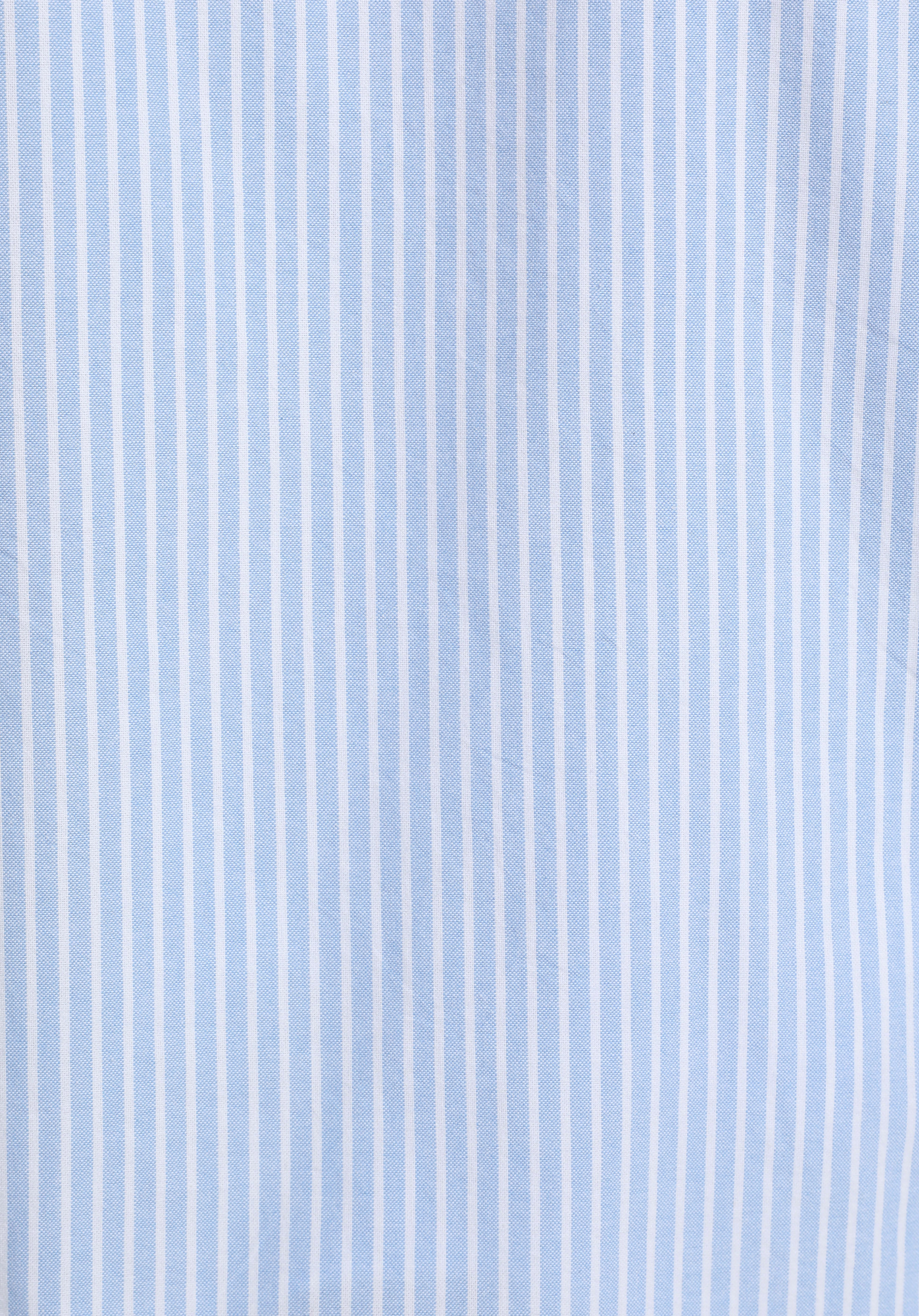 Regular Fit Shirt Neck Çizgili Erkek Mavi Uzun Kol Gömlek
