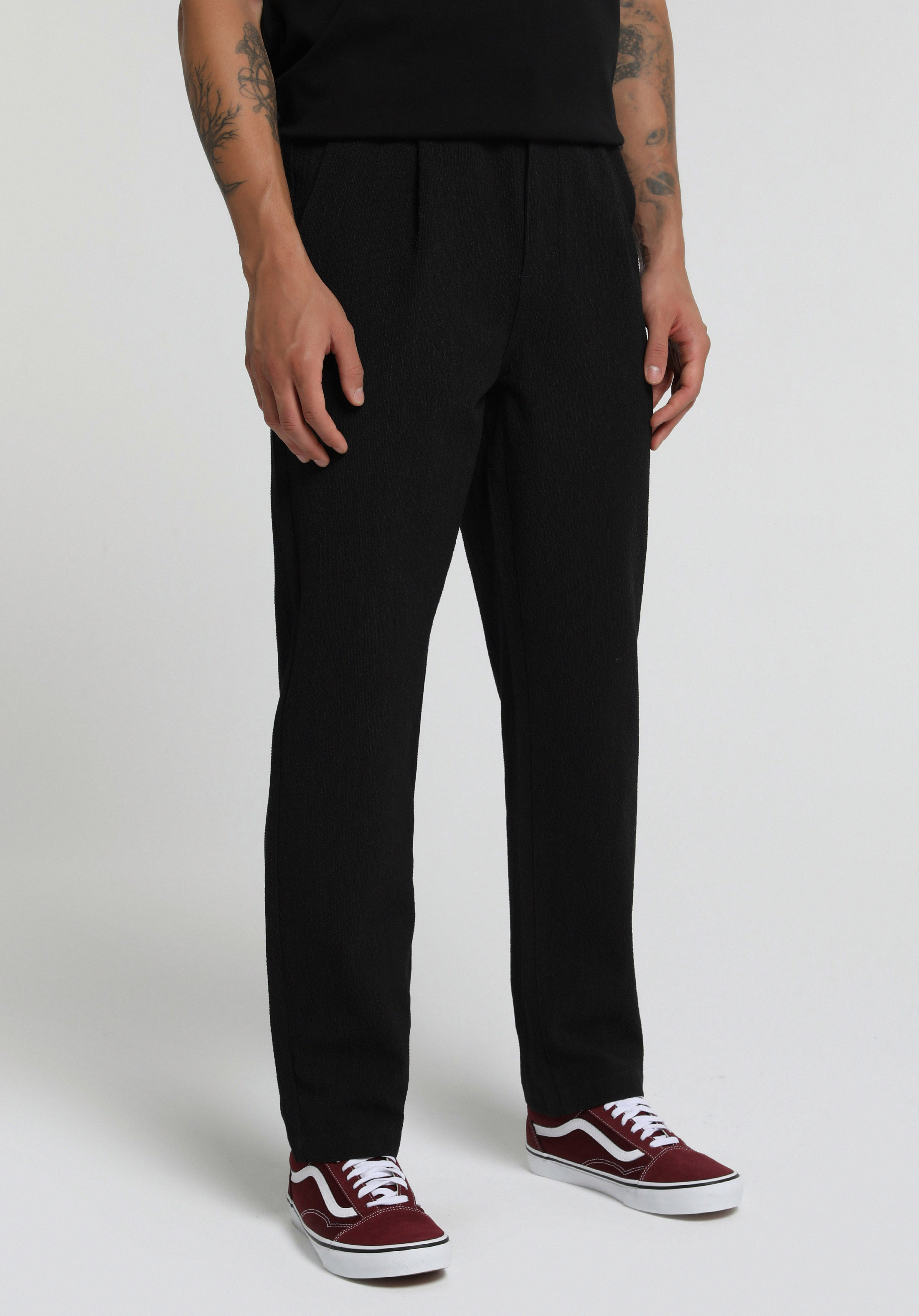 Regular Fit Orta Bel Düz Paça Erkek Antrasit  Pantolon